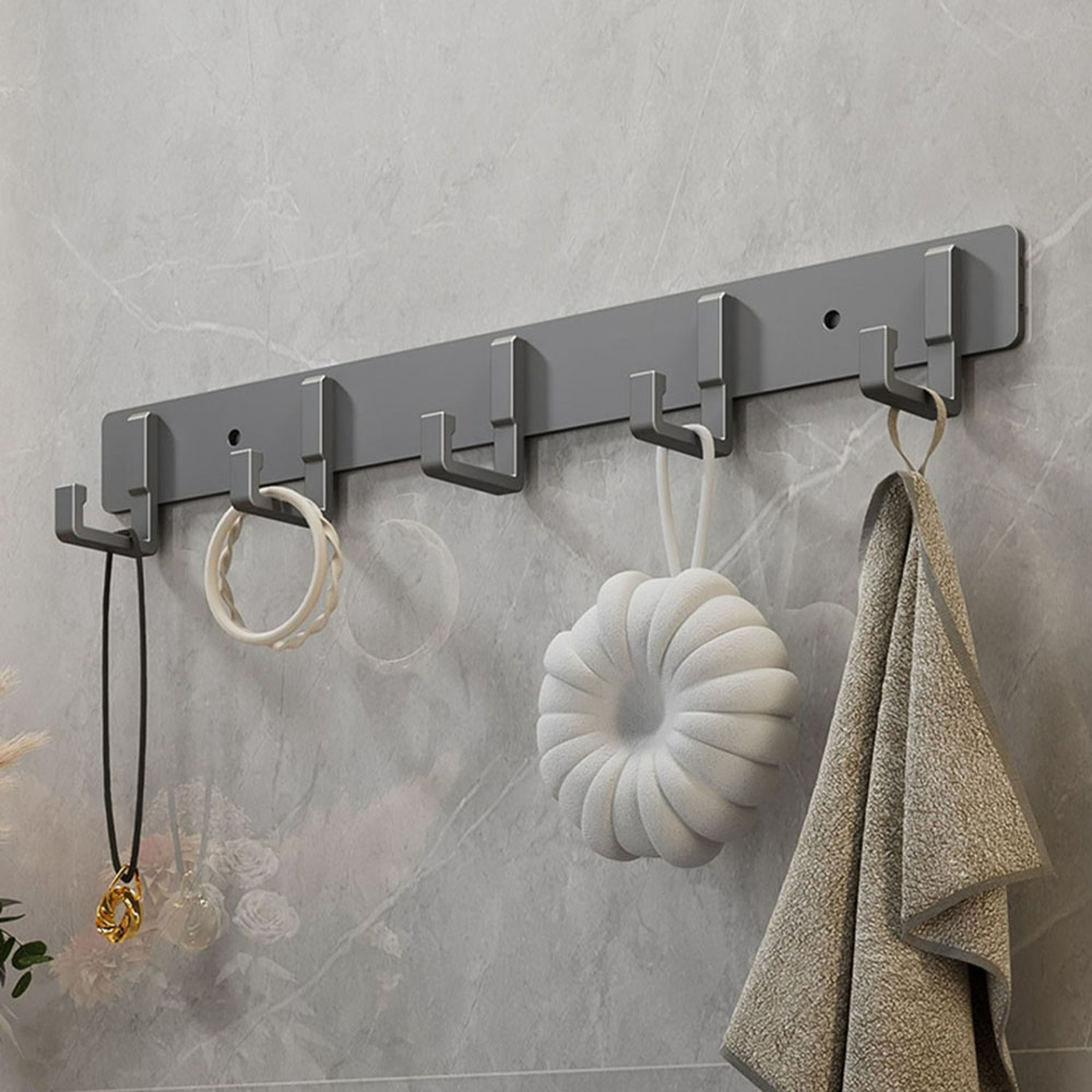 Strong Adhesive Wall Mounted Towel Hook No Drilling Heavy Duty Bathroom  Kitchen Hanger 5