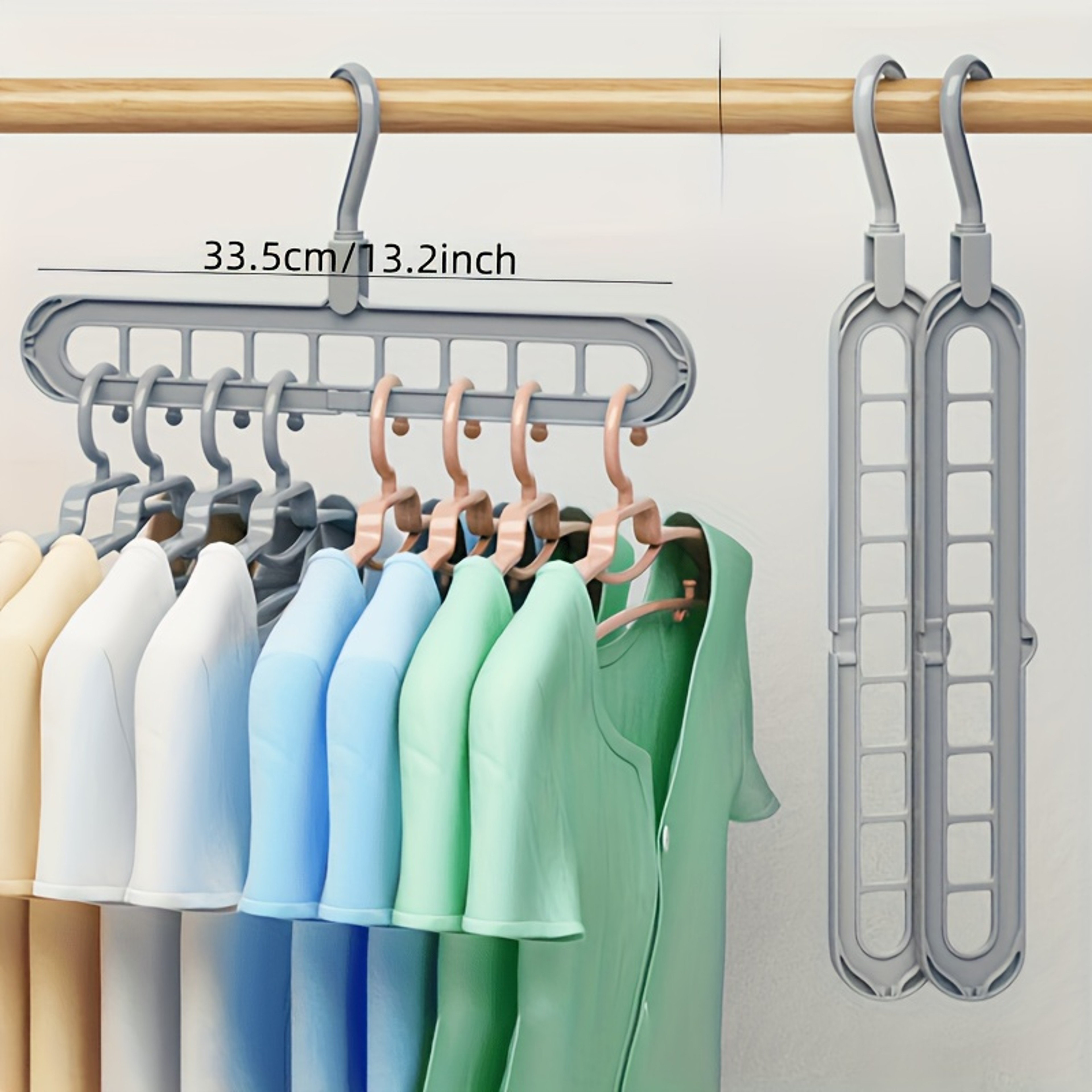 Space Saving Plastic Foldable Hangers Heavy Duty Clothes Organizer For Closet  Wardrobe 1