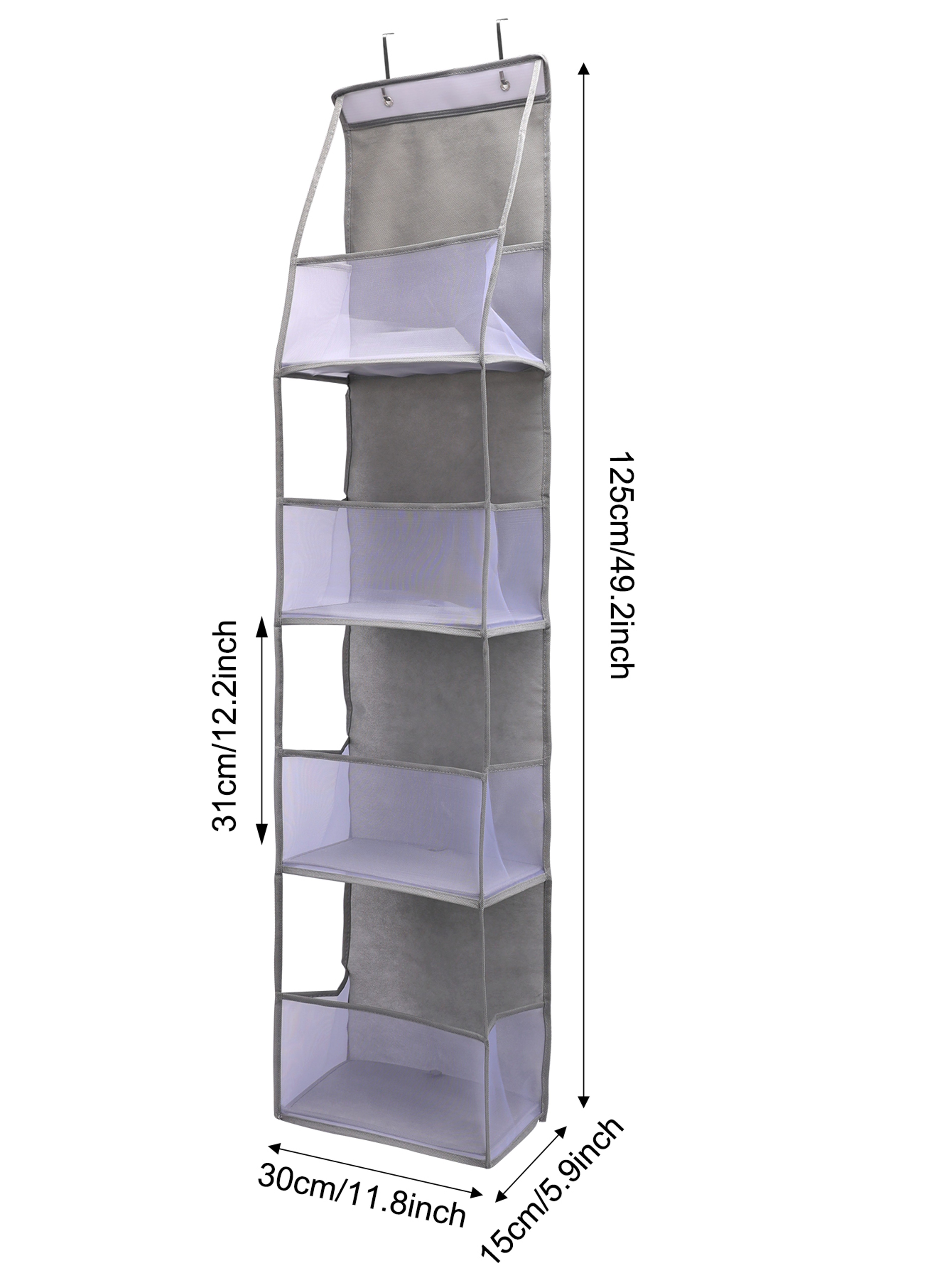 Over The Door Hanging Organizer Multi Layer Storage For Cosmetics Nursery Bathroom And Closet High  9