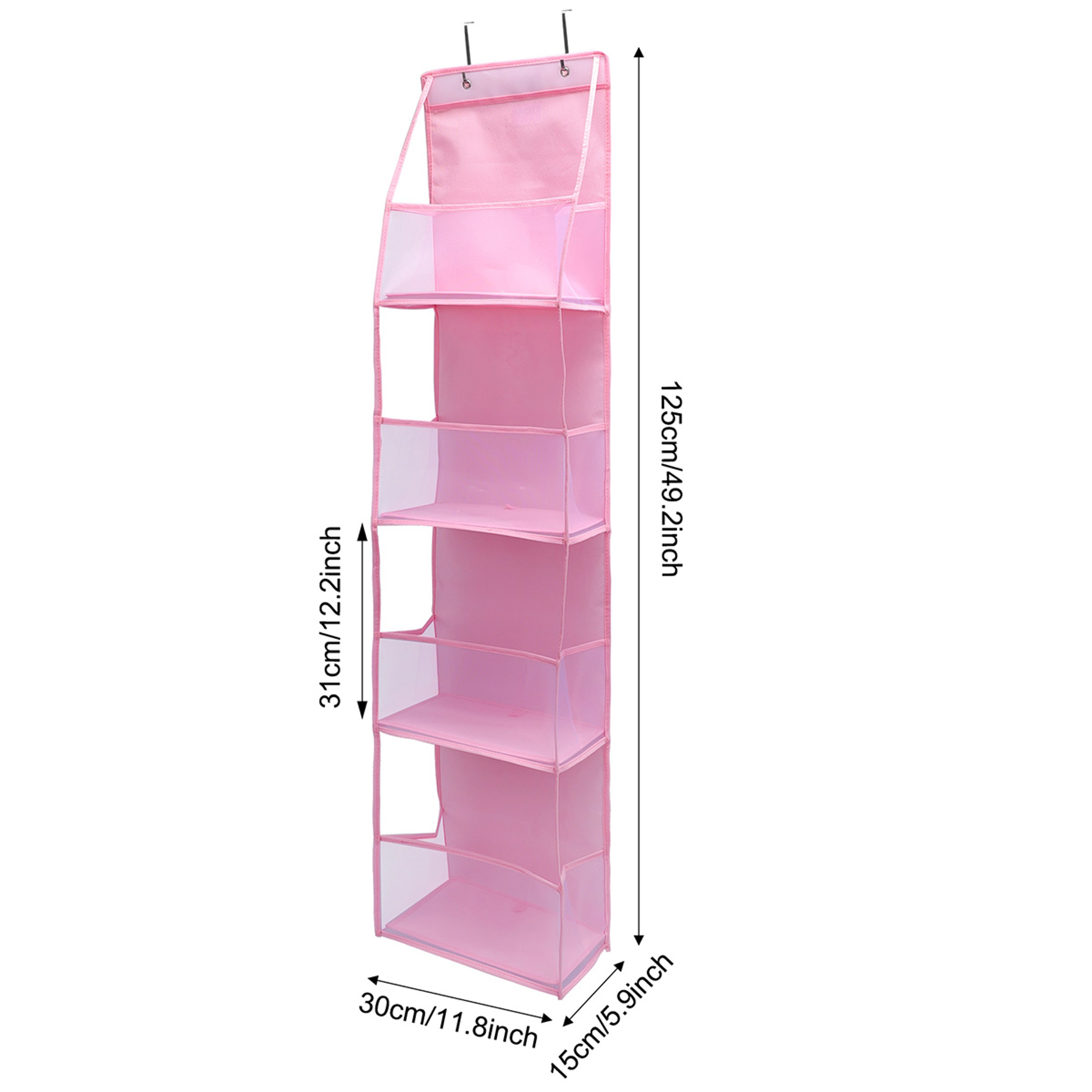 Over The Door Hanging Organizer Multi Layer Storage For Cosmetics Nursery Bathroom And Closet High  6