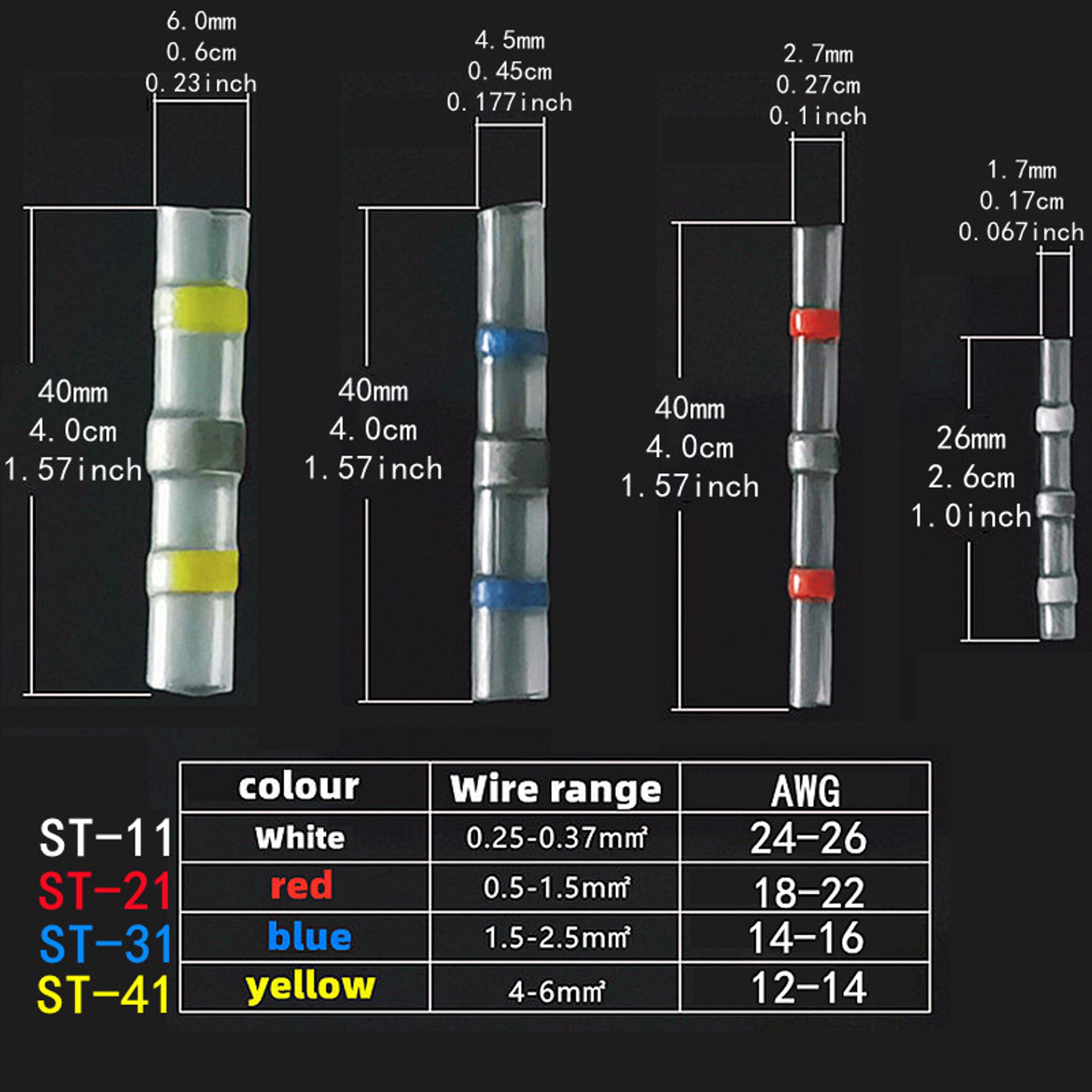 Welding Ring Heat Shrink Terminal Waterproof Electrical Equipment Connection Terminal 4