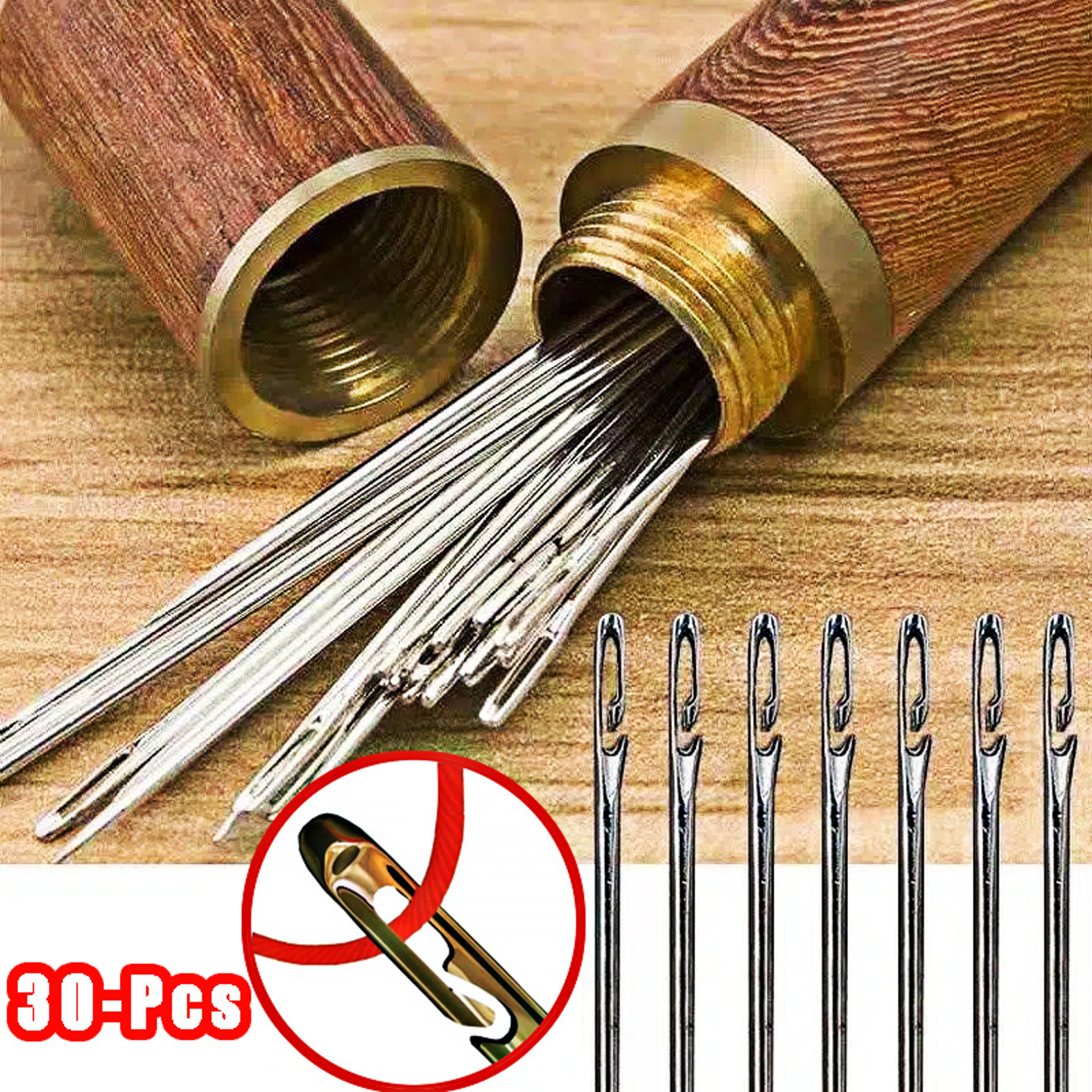 Automatic Self Threading Sewing Needle For Seniors Quick Stainless Steel DIY Stitching Tool 4