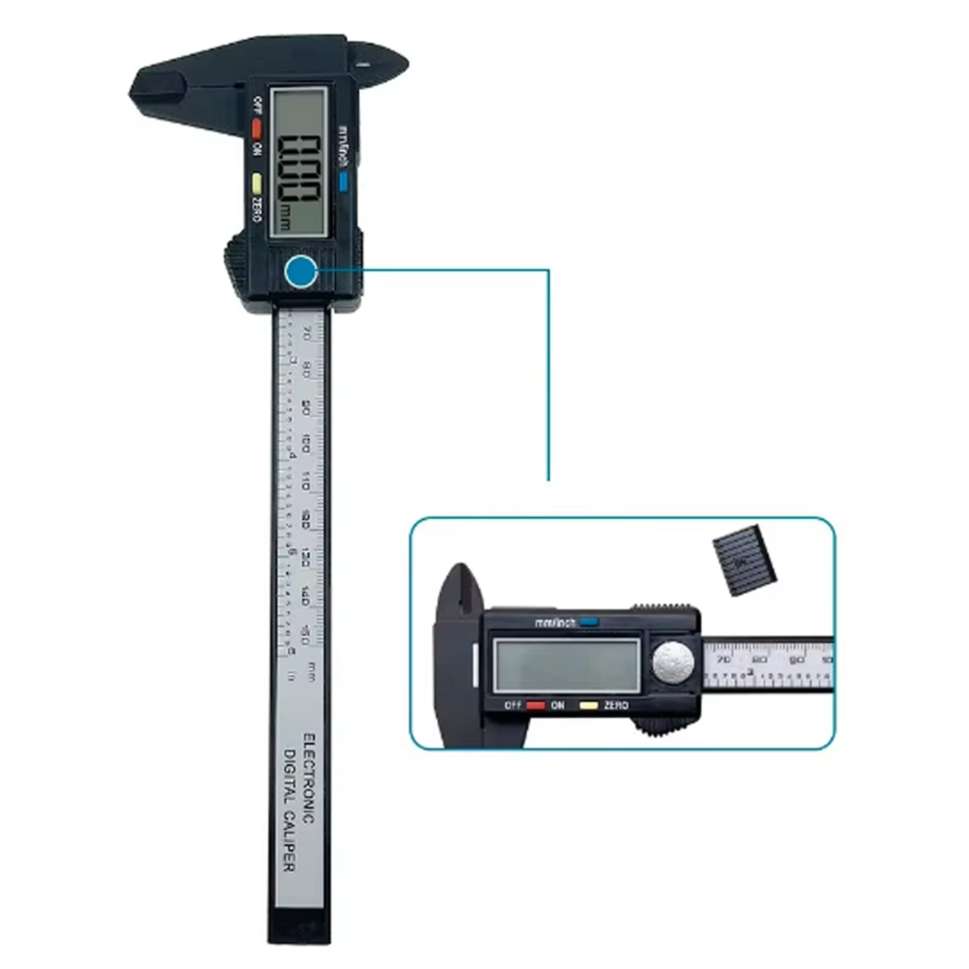 Digital Caliper With Carbon Fiber Dial Precision Measuring Tool For Accurate Internal And External  1