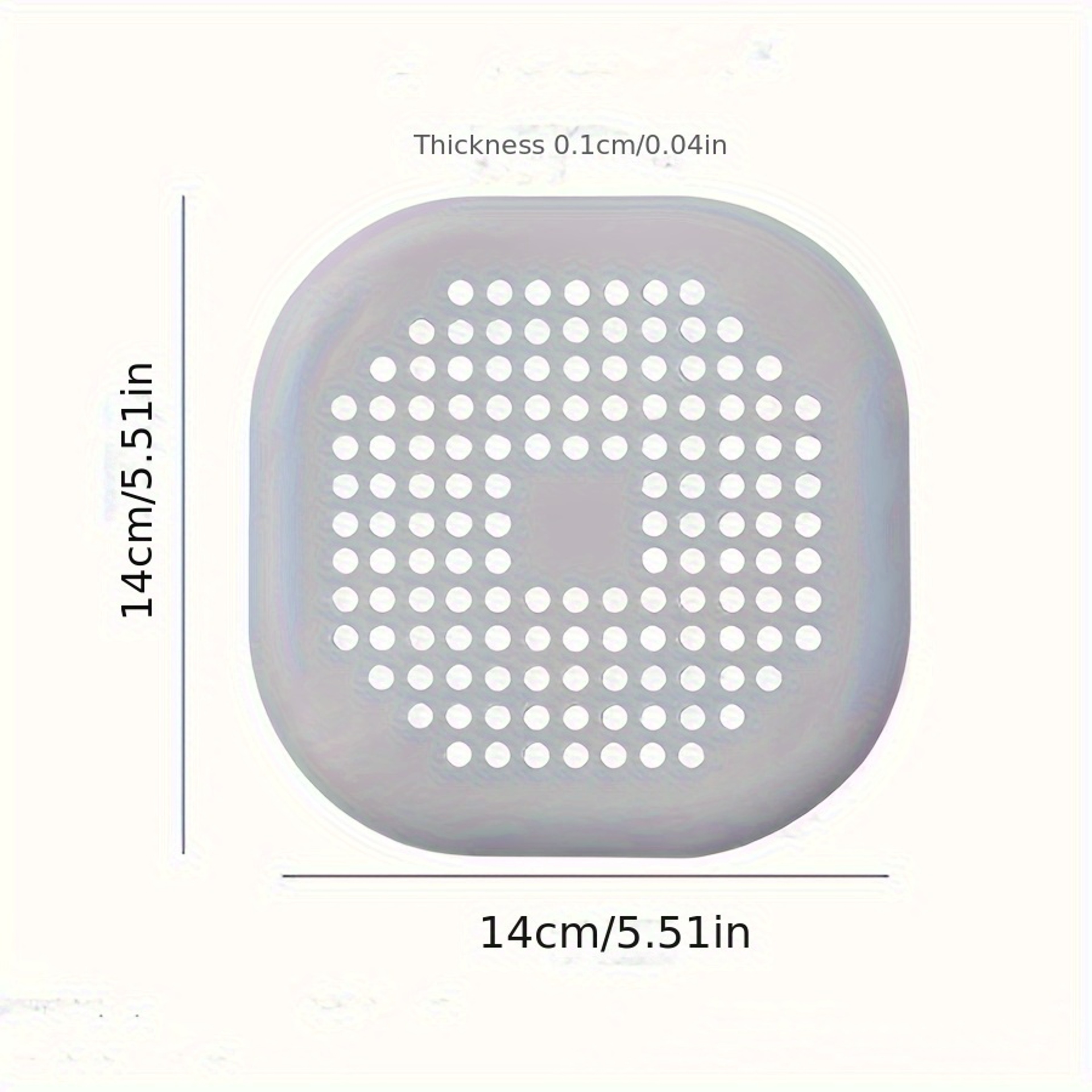 Square Silicone Drain Sticker Bathroom Hair Filter  Sewer Drain Cover For Household Use 3