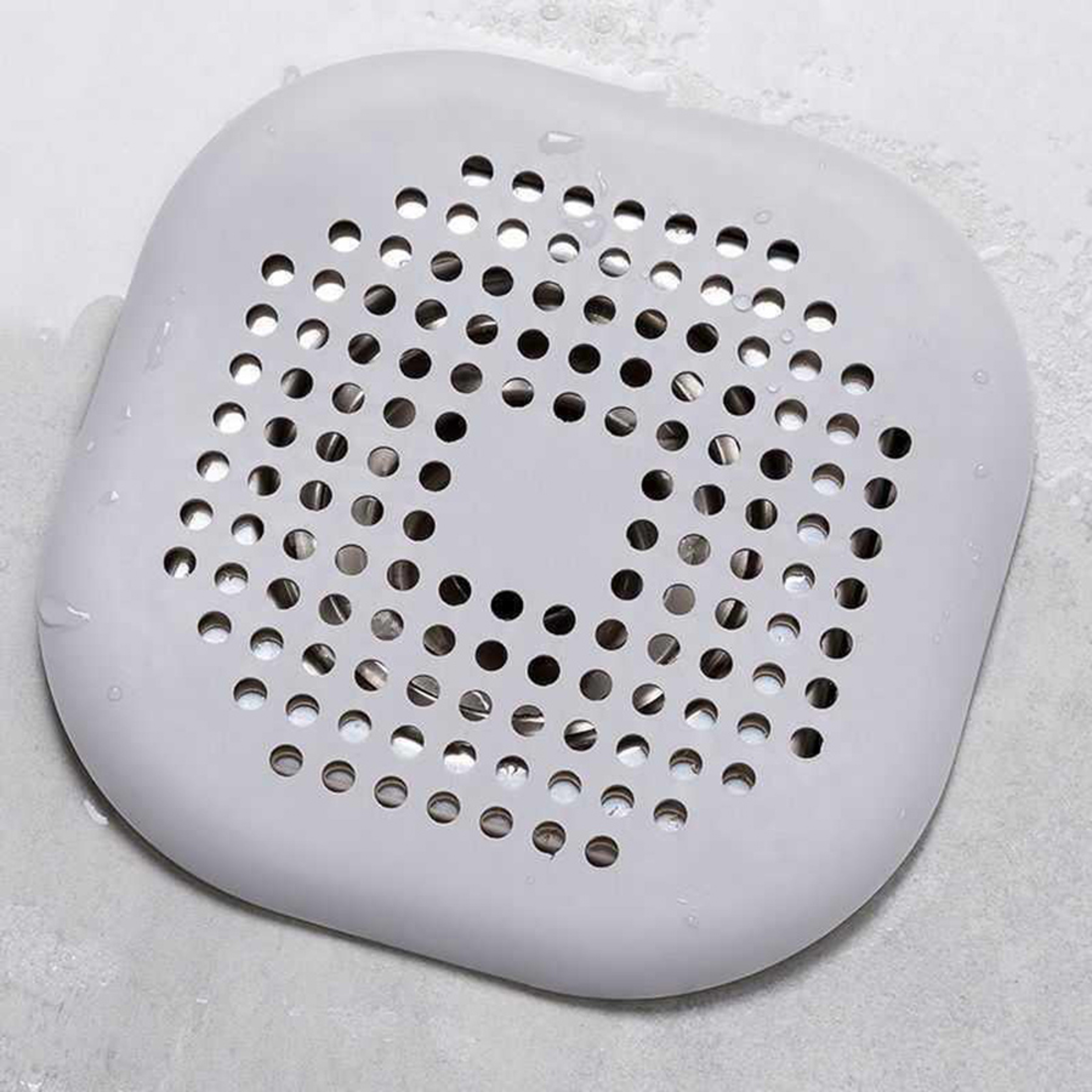 Square Silicone Drain Sticker Bathroom Hair Filter  Sewer Drain Cover For Household Use 2