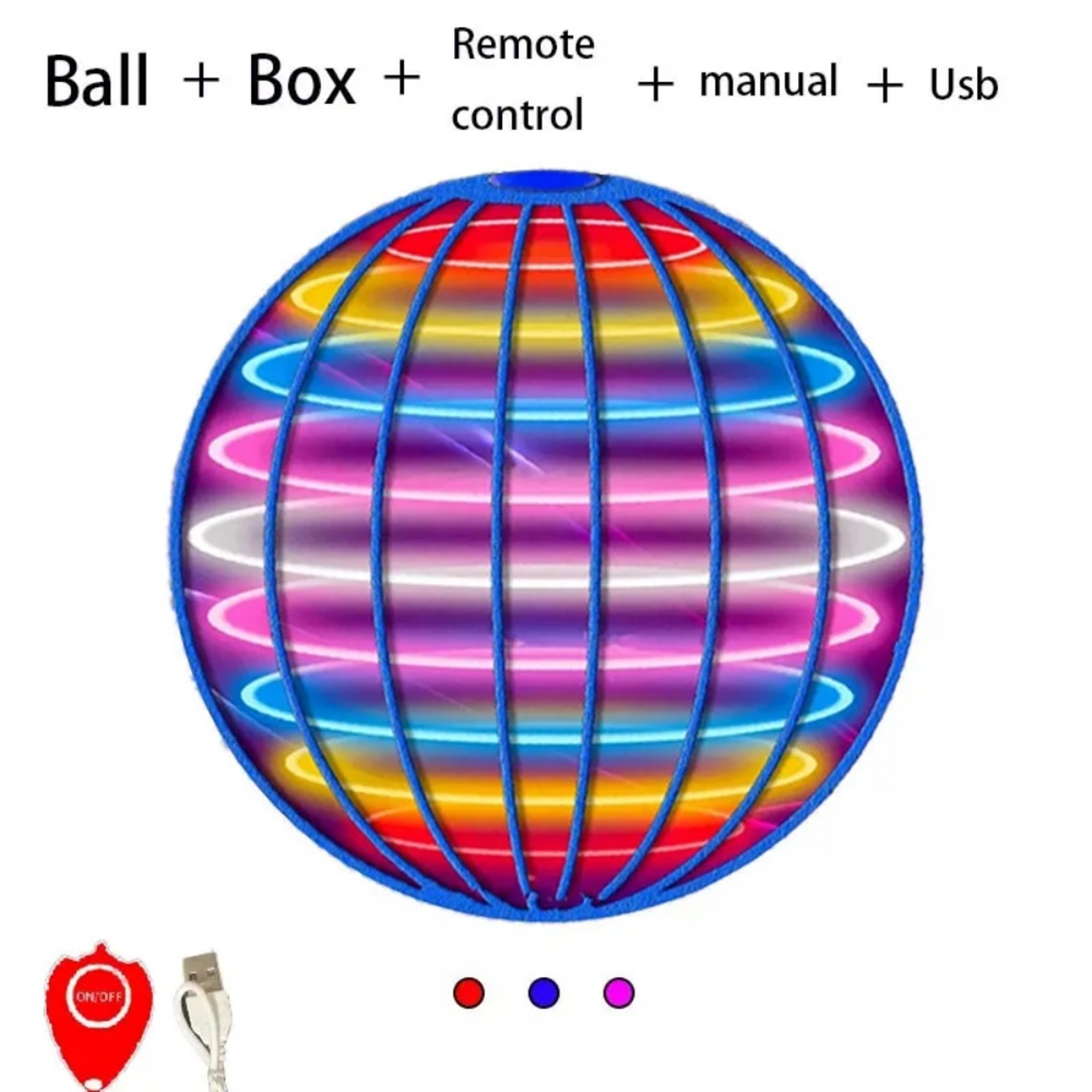 Flying Ball Boomerang Magic LED Drone Hover Ball LED Spinner Toy For Kids And Family 2