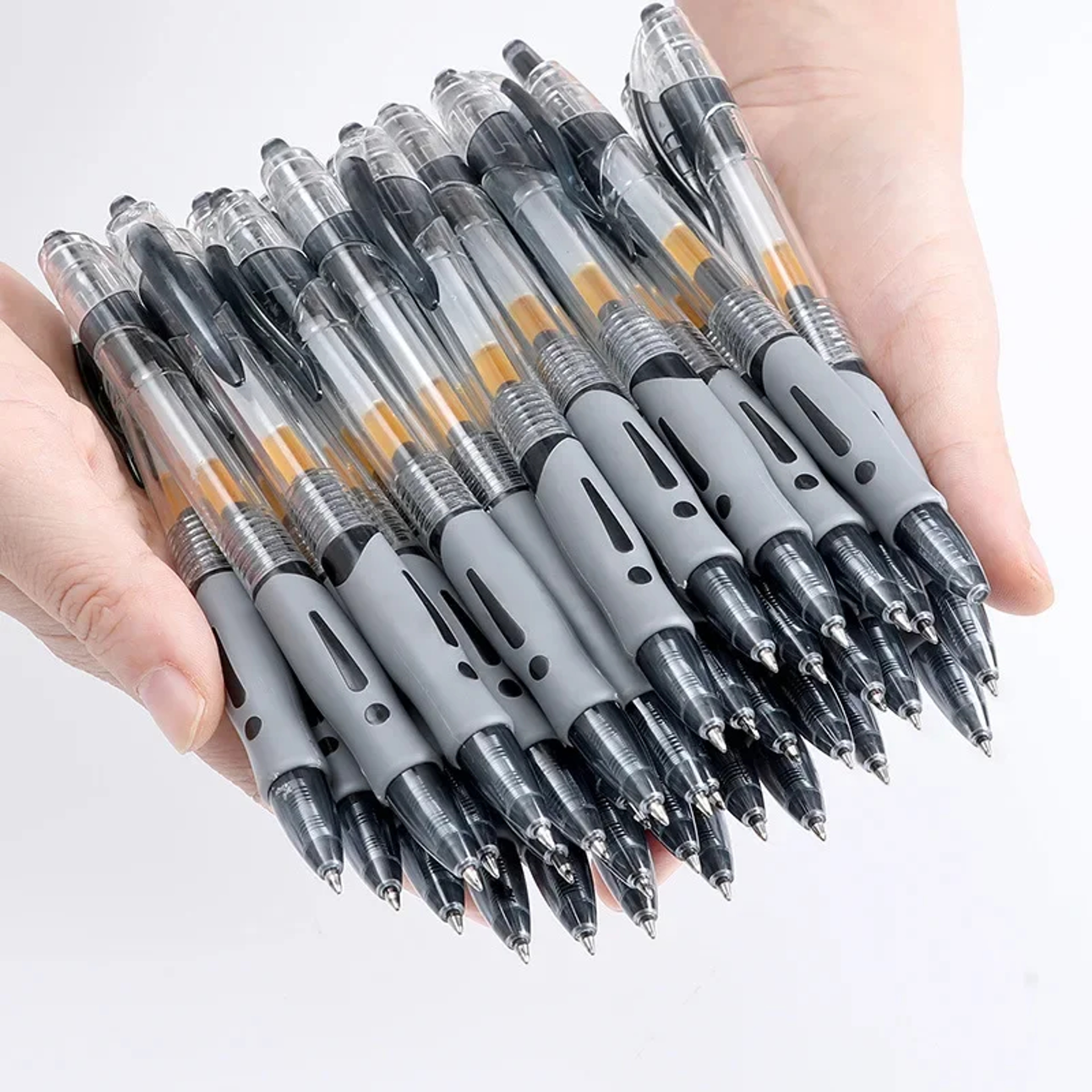 Retractable Gel Pens Set Black Red Blue Ink Ballpoint For Writing  Office Supplies 4