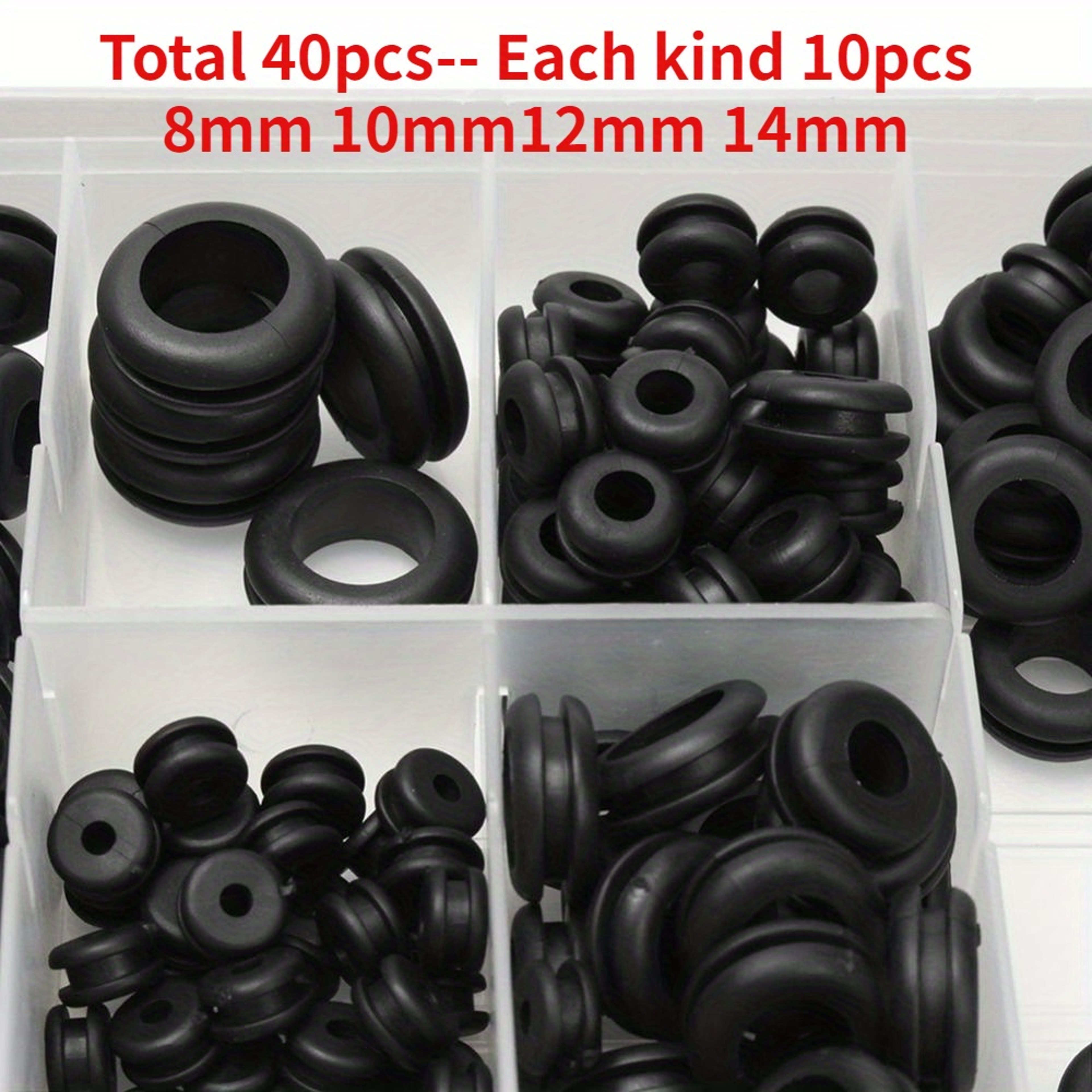 Black O Ring Rubber Washer Seals Gasket Assortment Kit Versatile Grommet  Electrical Seal Set 4