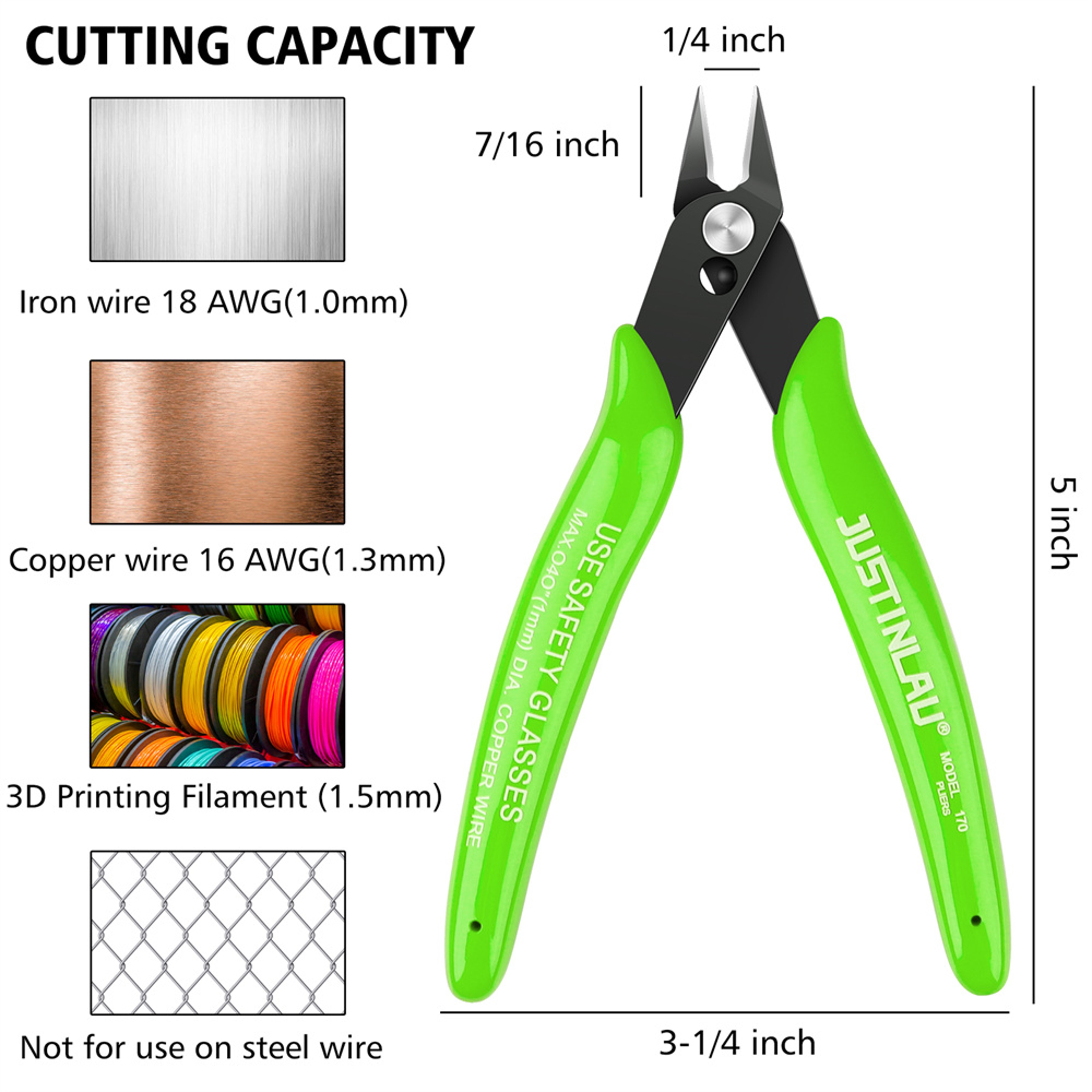Universal Pliers Multi Functional Tool Electrical Wire Cable Cutters Side Snips  Flush Nipper Hand  5