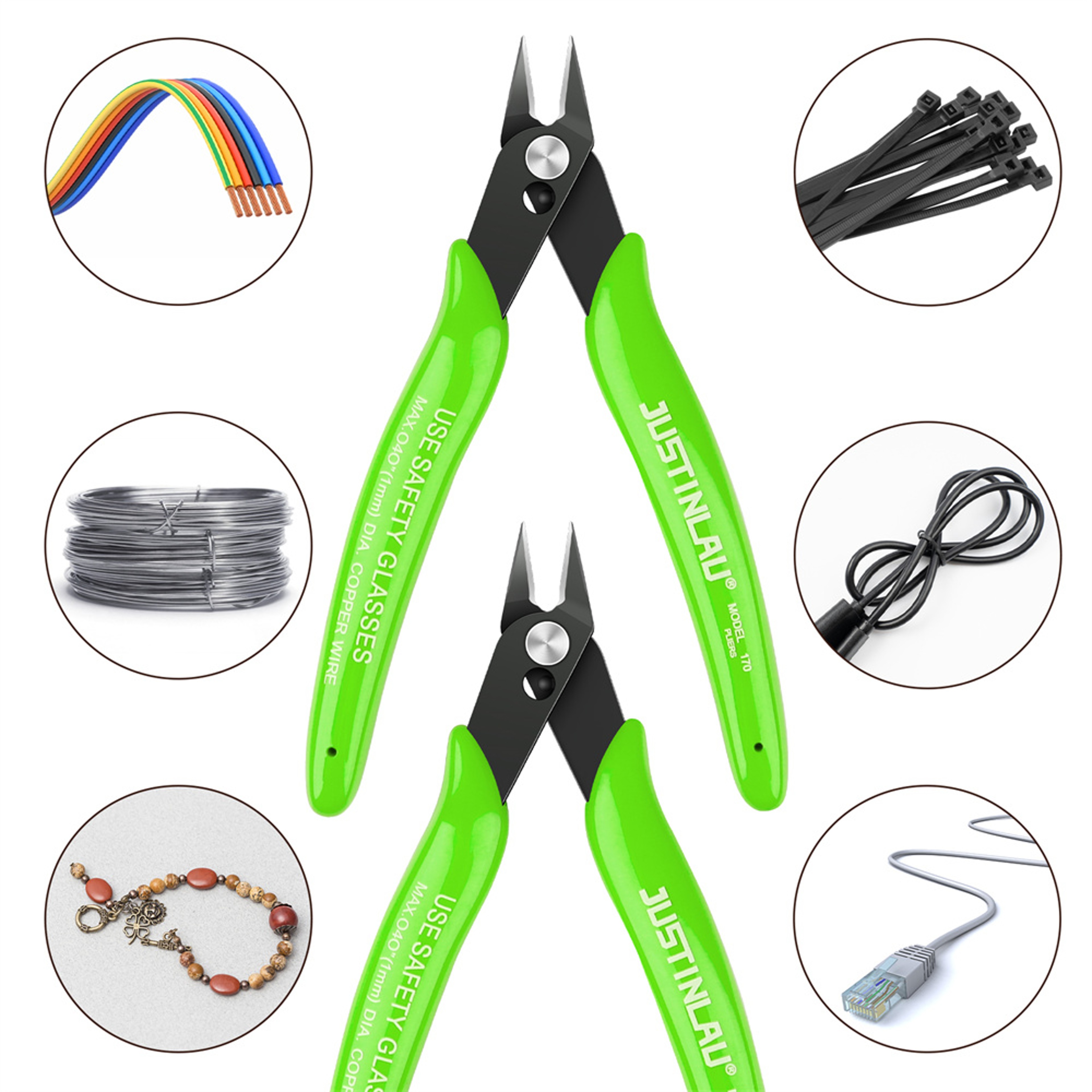 Universal Pliers Multi Functional Tool Electrical Wire Cable Cutters Side Snips  Flush Nipper Hand  11