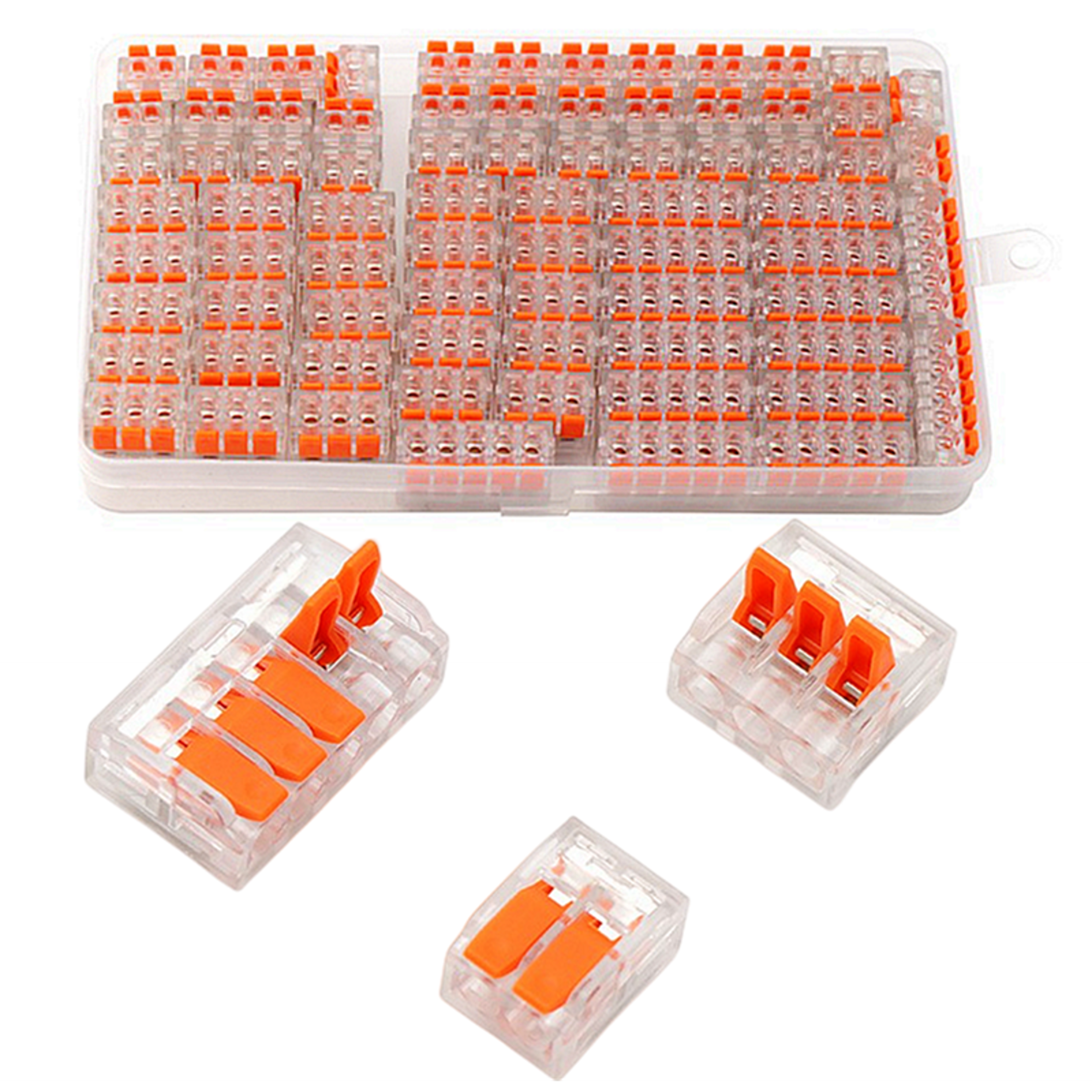 Orange Universal Quick Plug In Terminals Electrical Wire Connectors Set 0