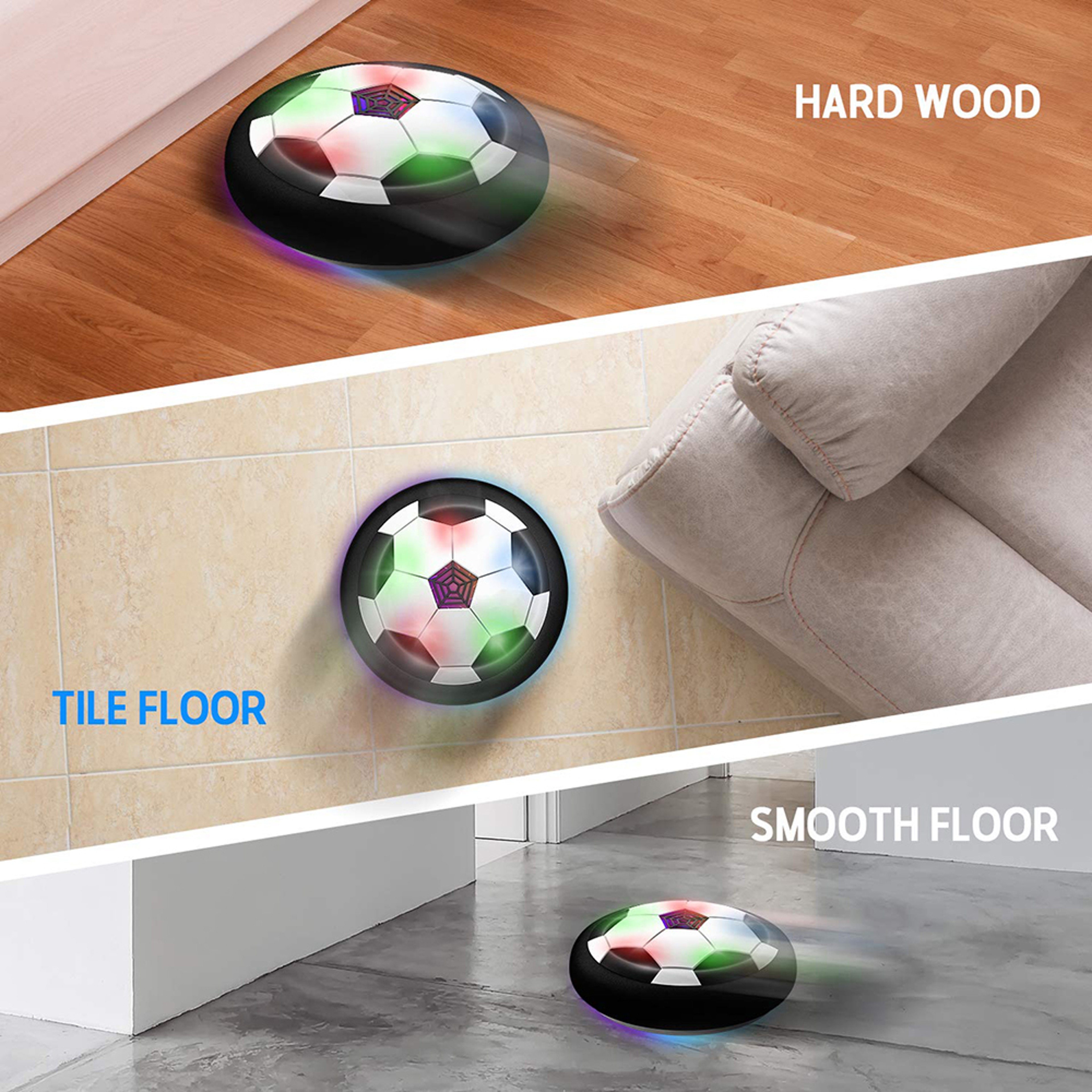 Hover Soccer Ball For Kids LED Light  Music Floating Football Toy For Indoor  Outdoor Play 5