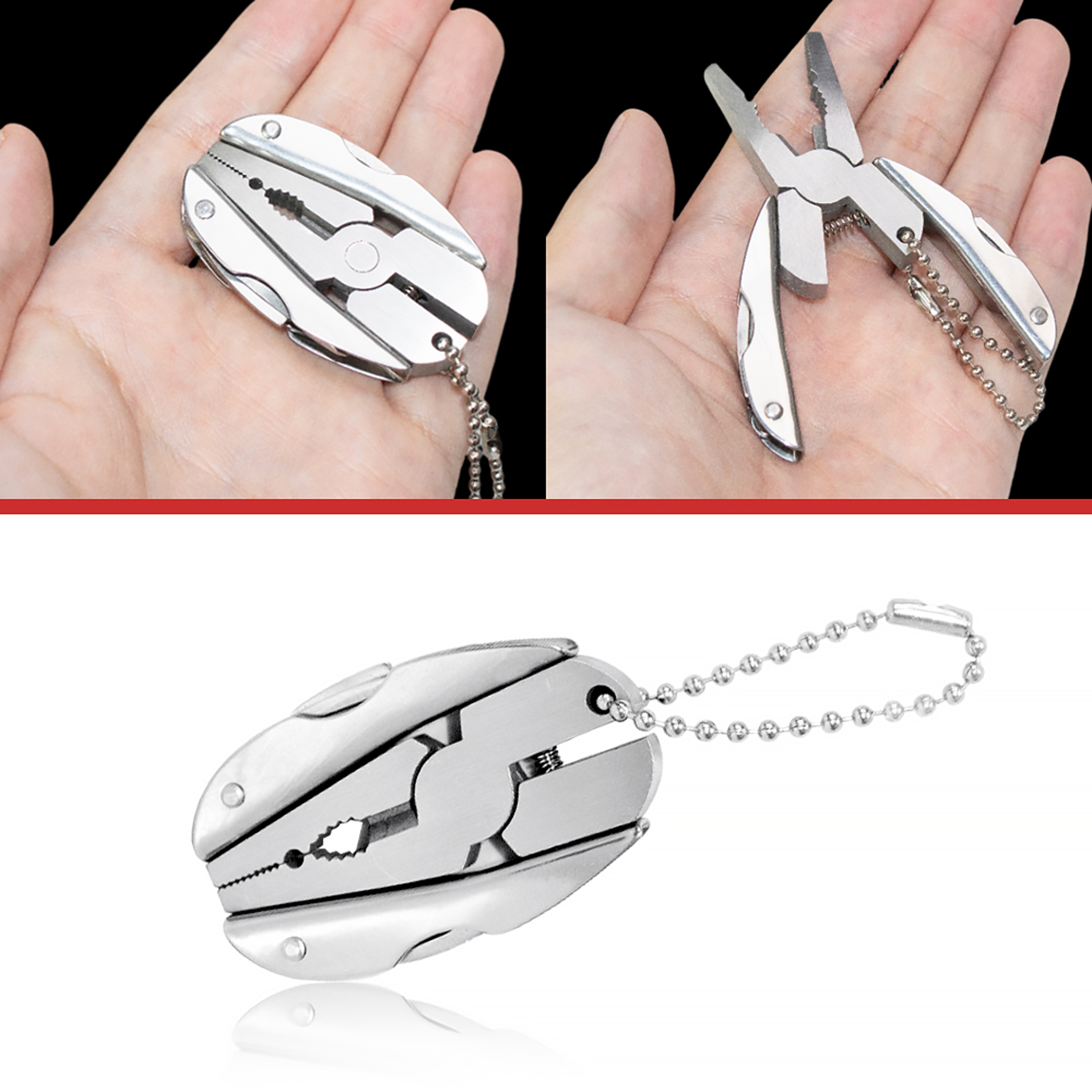 Mini Lightweight Folding Pliers Multifunctional Pocket Tool For Hiking Outdoor  Keychain Use 6
