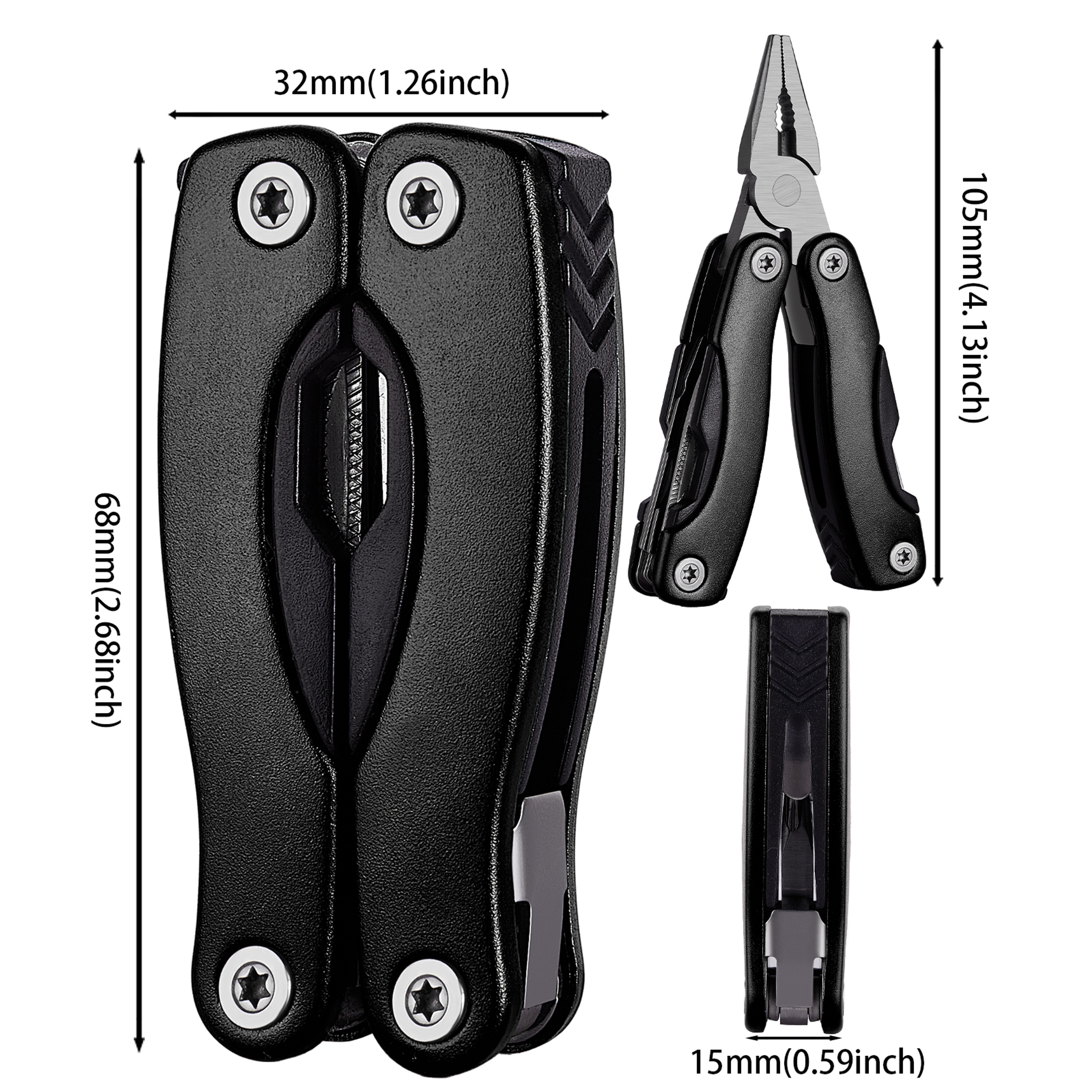 Portable Pocket Multitool Pliers Multifunctional Camping Tool With Knife Screwdriver  More 10