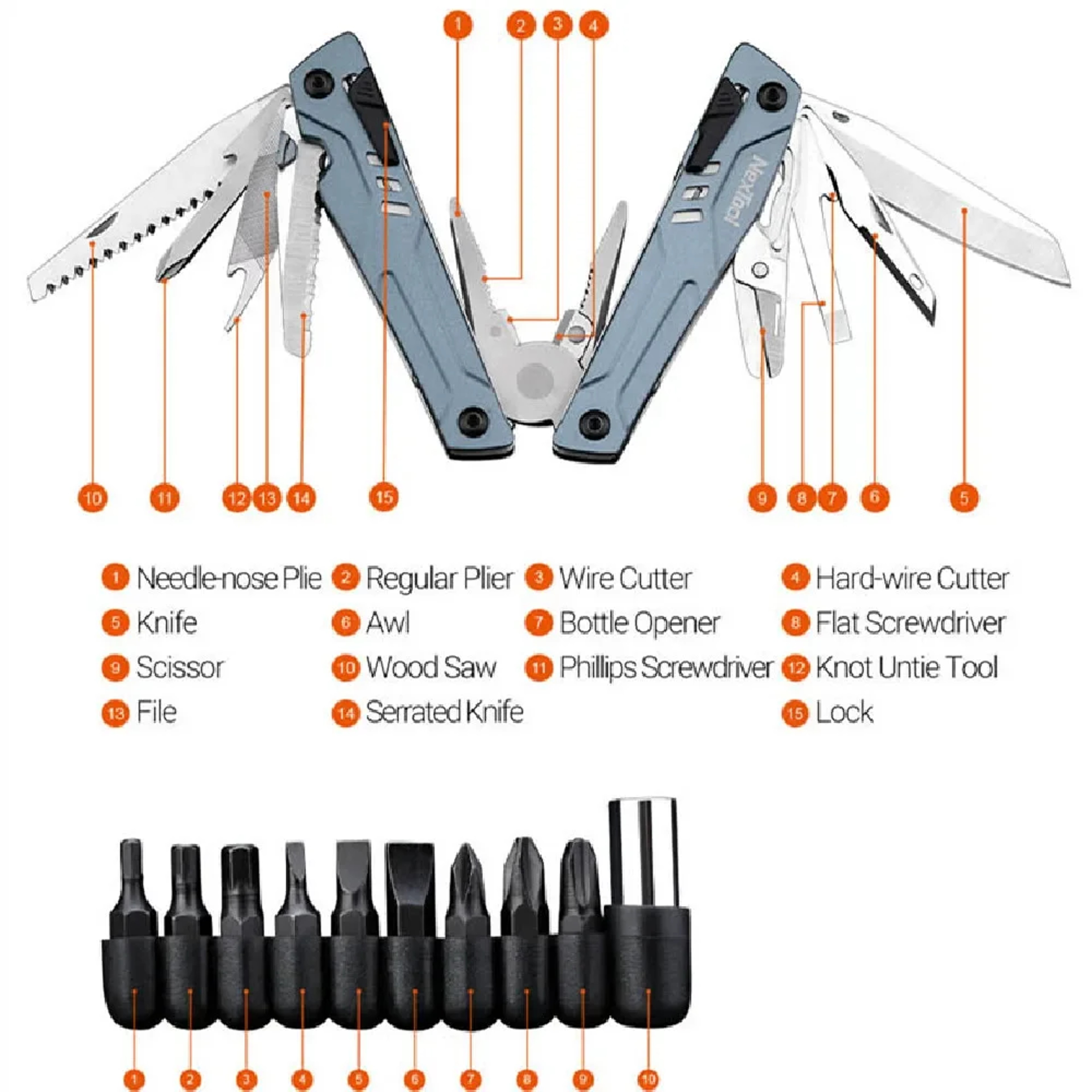 Sailor Pro Multitool Portable Scissors Pliers Screwdrivers  More For Outdoor Adventures 4