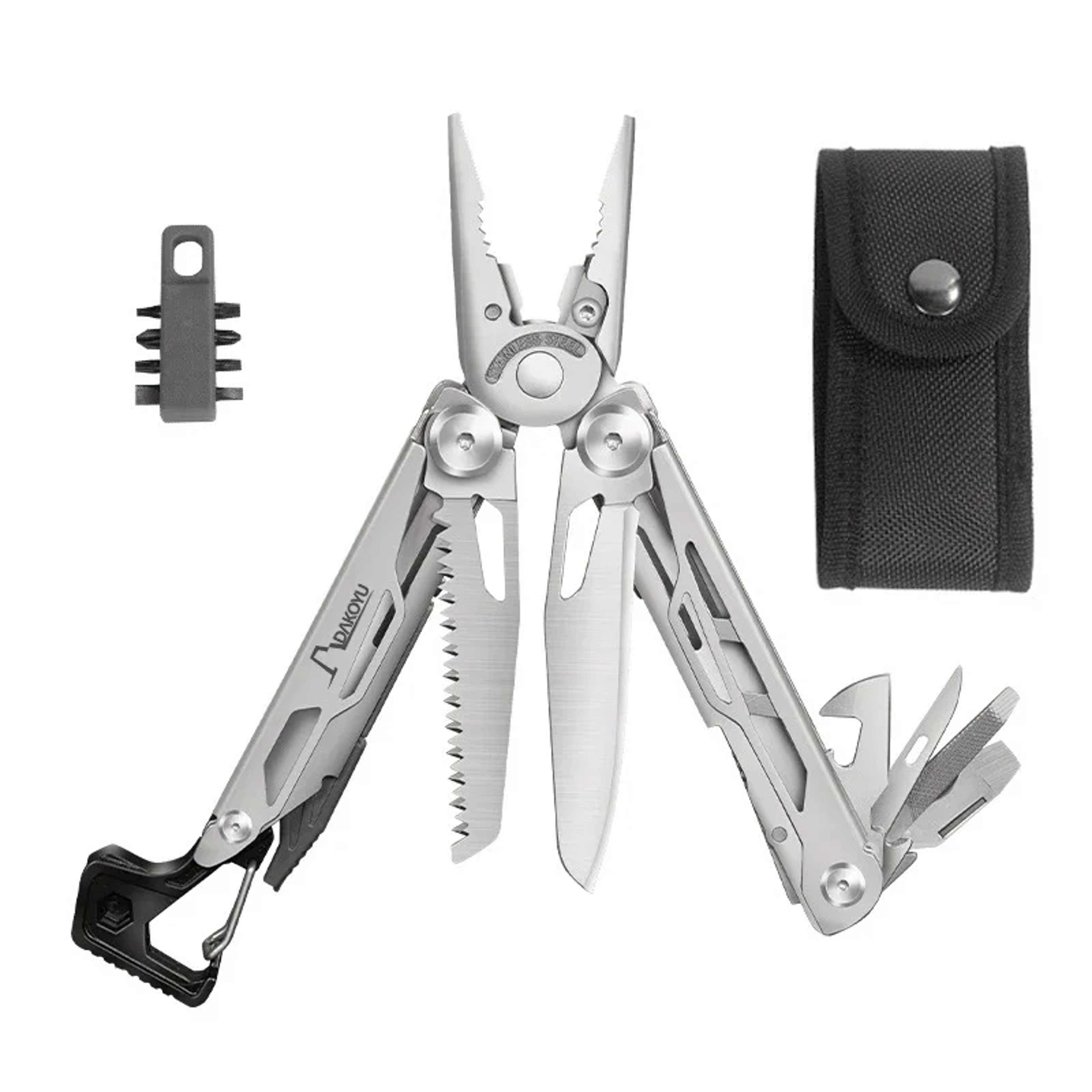 Compact Multitool Camping Pliers With Emergency Whistle Versatile Outdoor Tool For Hiking  Camping 6