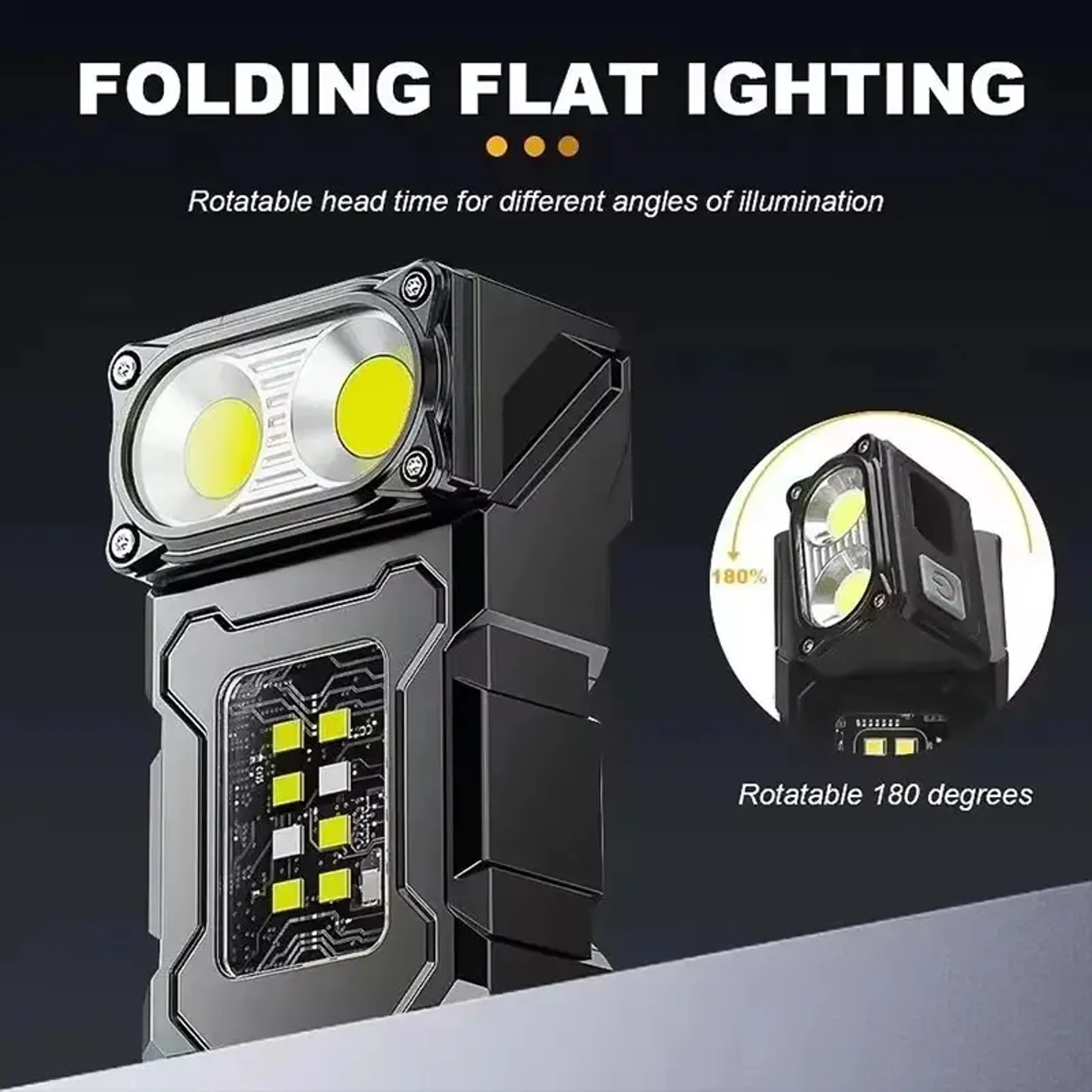 Portable Tactical LED Work Light USB Rechargeable Waterproof And Multi Mode Mini Flashlight 1