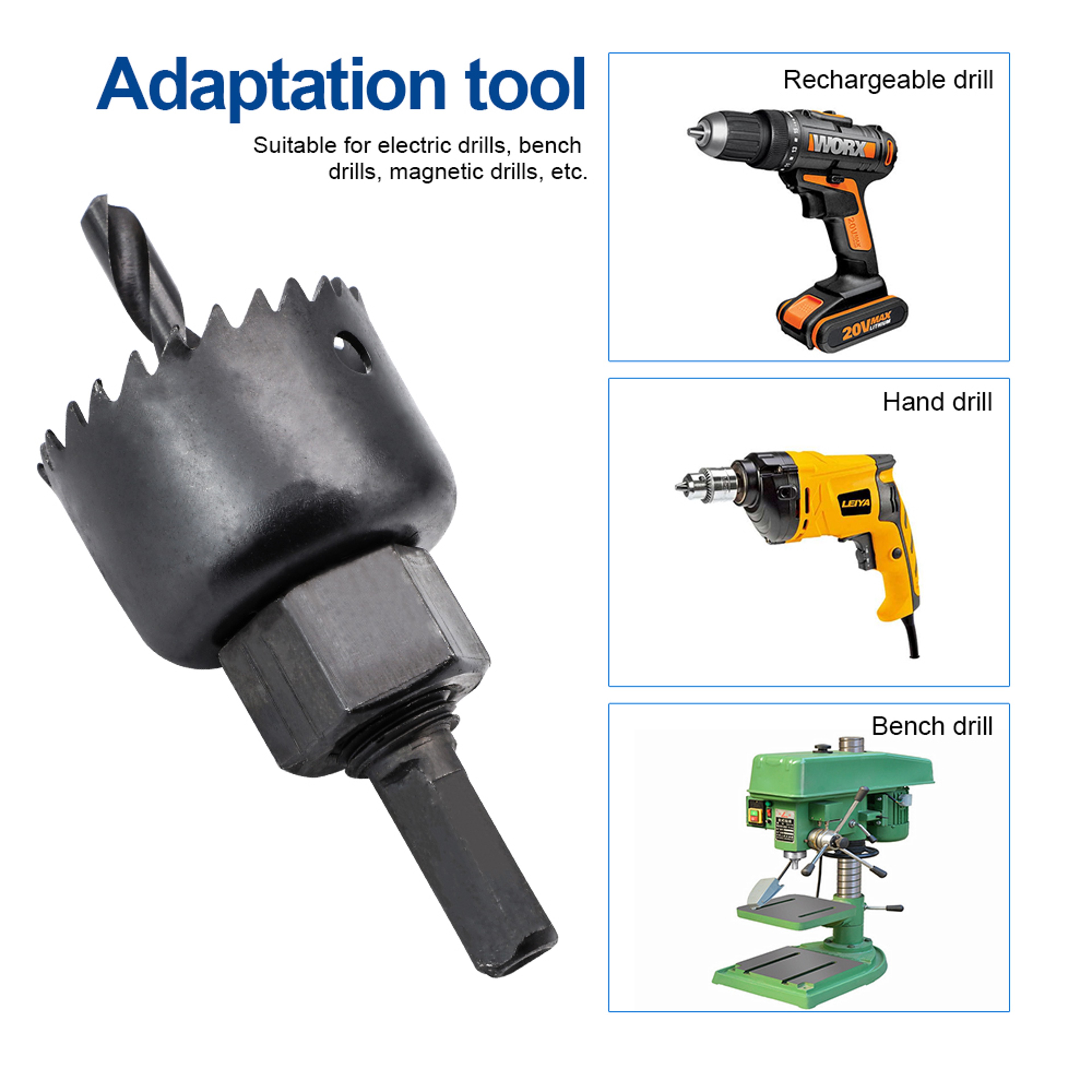 Woodworking Hole Saw Set For Ceiling  Plasterboard Carbon Steel Hole Cutter Kit 3