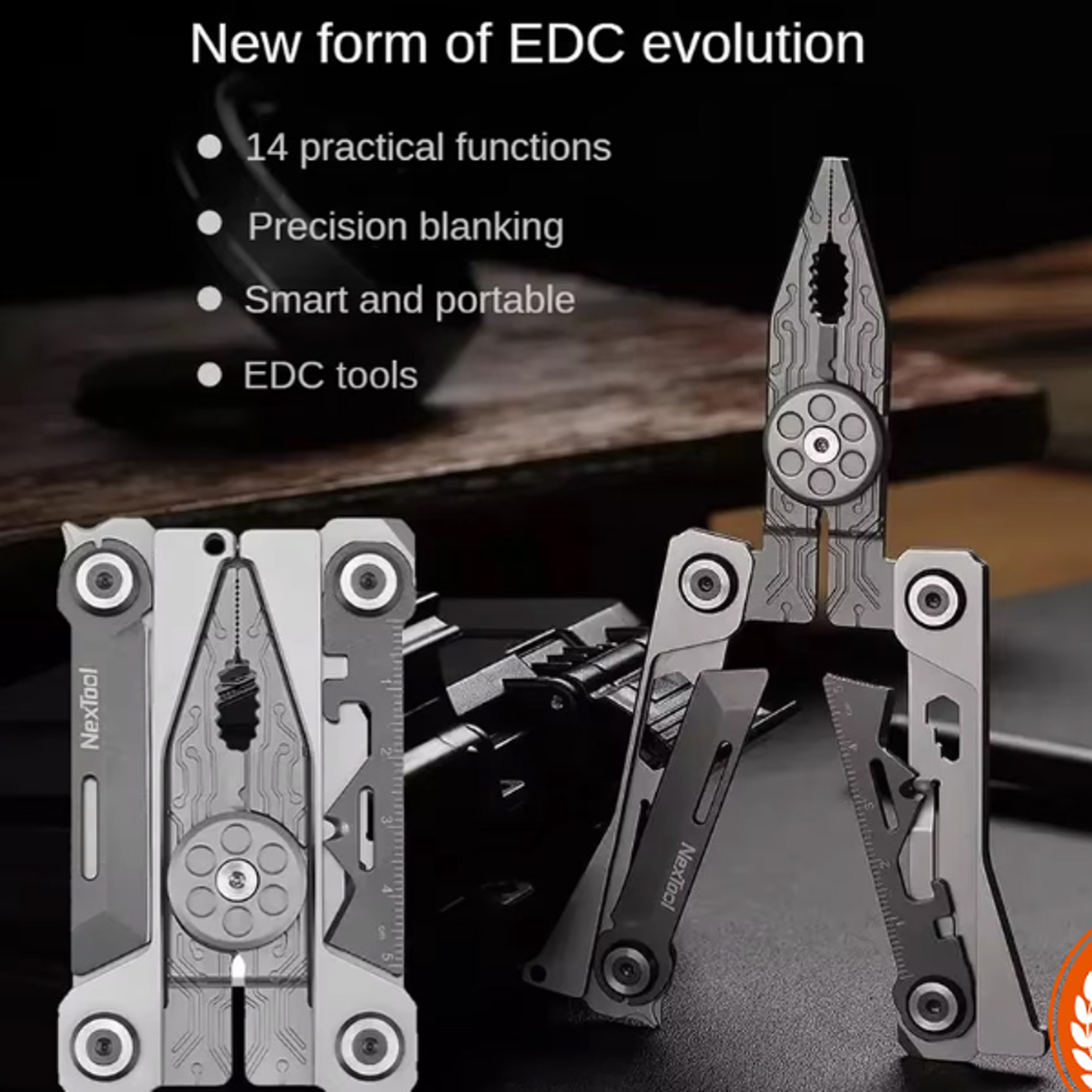 Nextool 14 In 1 Silver Blade EDC Tool Portable Multifunction Pliers Multi Tool Screwdriver Wrench P