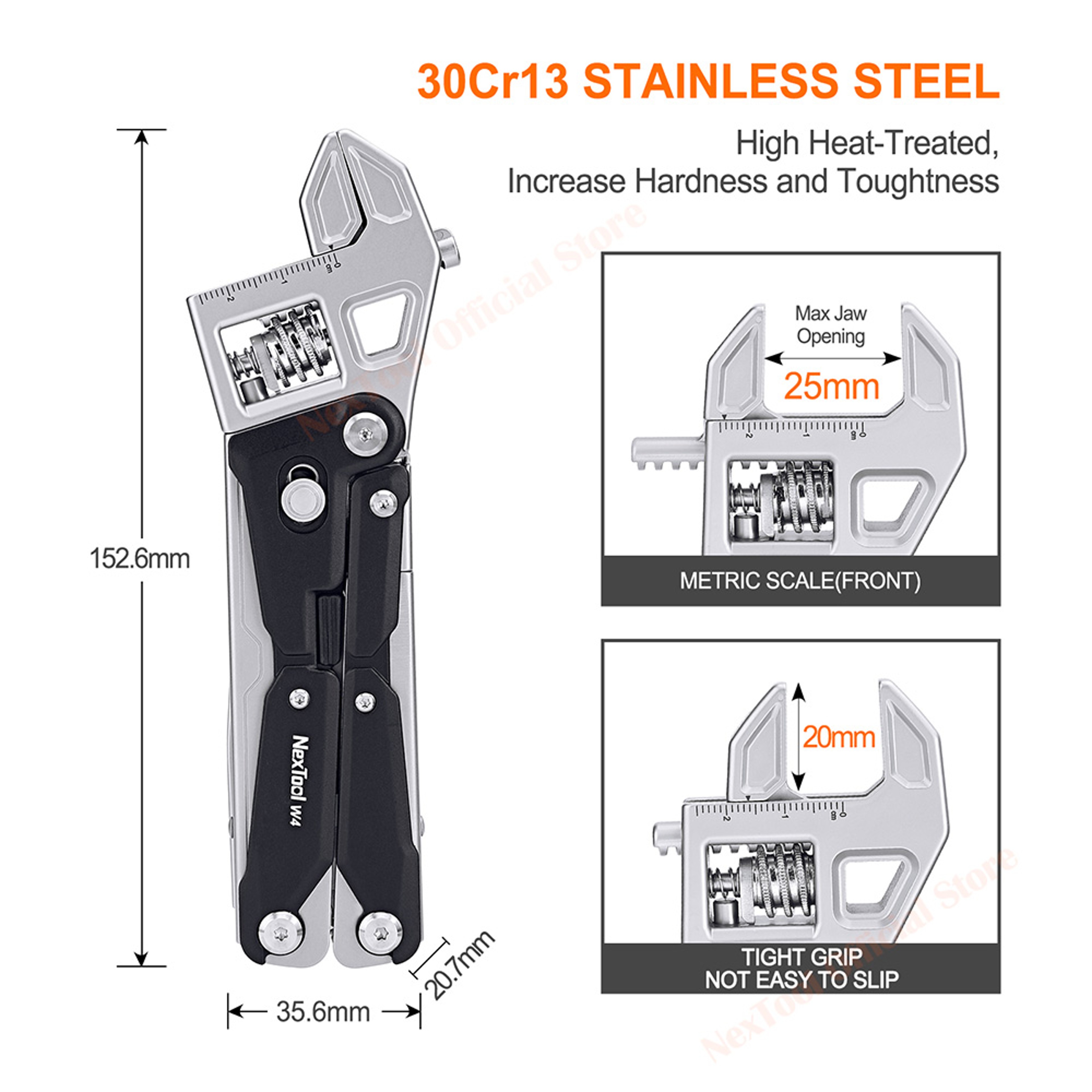 Multitool Wrench Adjustable Wrench Pliers Folding Knife  Screwdriver Ultimate Hand Tools For Woodwo 3