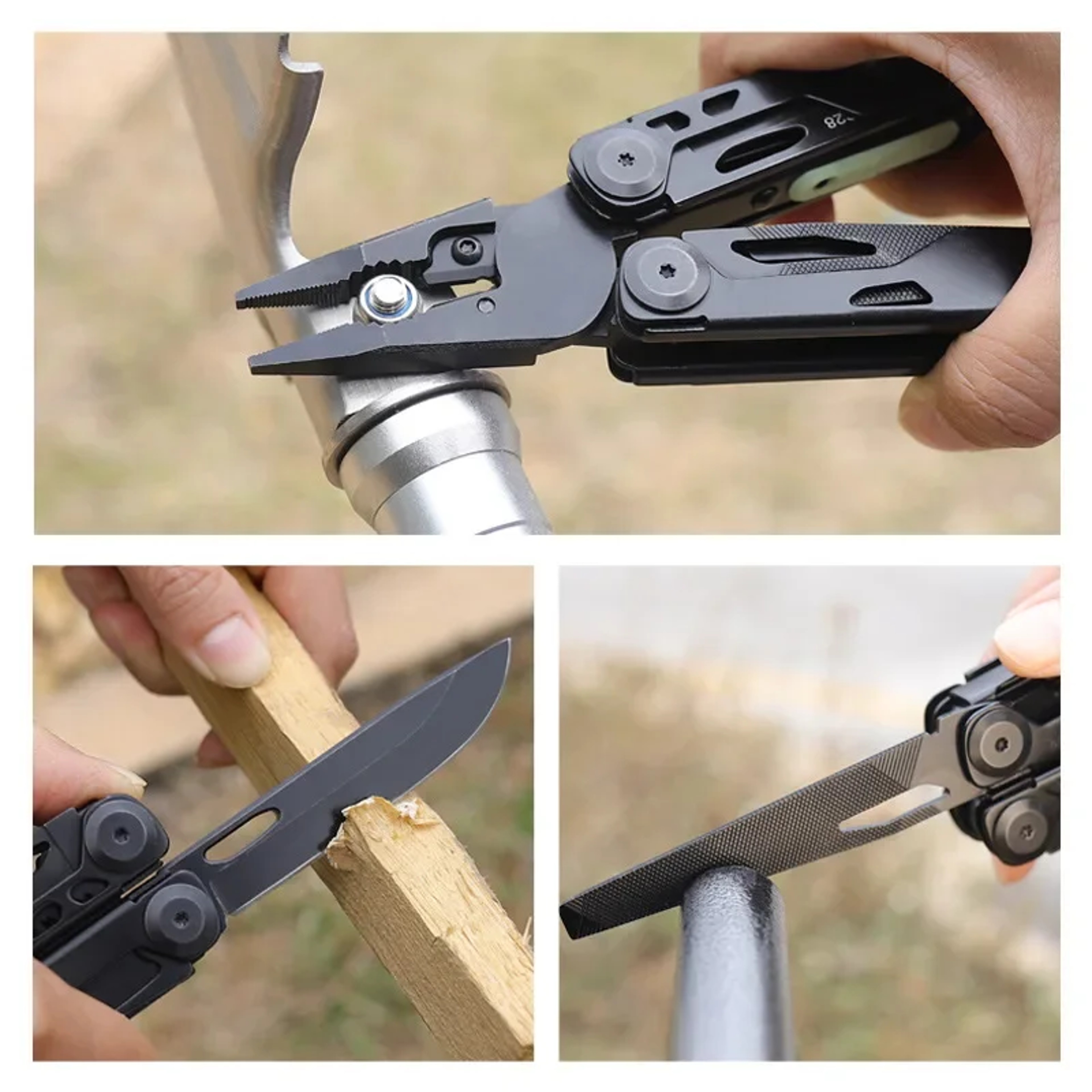 Multifunctional Folding Knife Pliers EDC Survival Tool With Clip For Outdoor Adventures 3