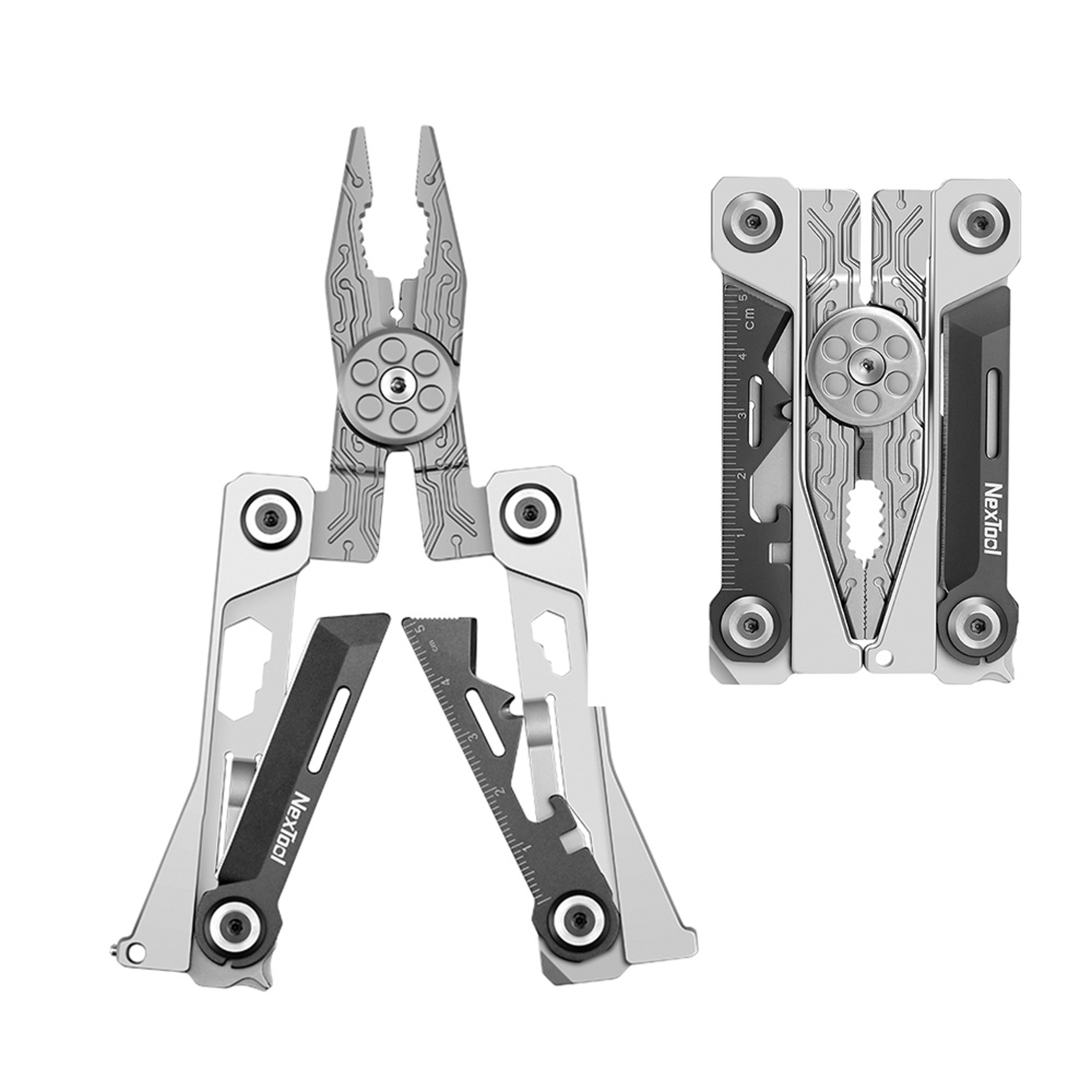 Silver Blade Multi Tool EDC Tool Compact Portable Multi Function Pliers Screwdriver Wrench  Knife W 0