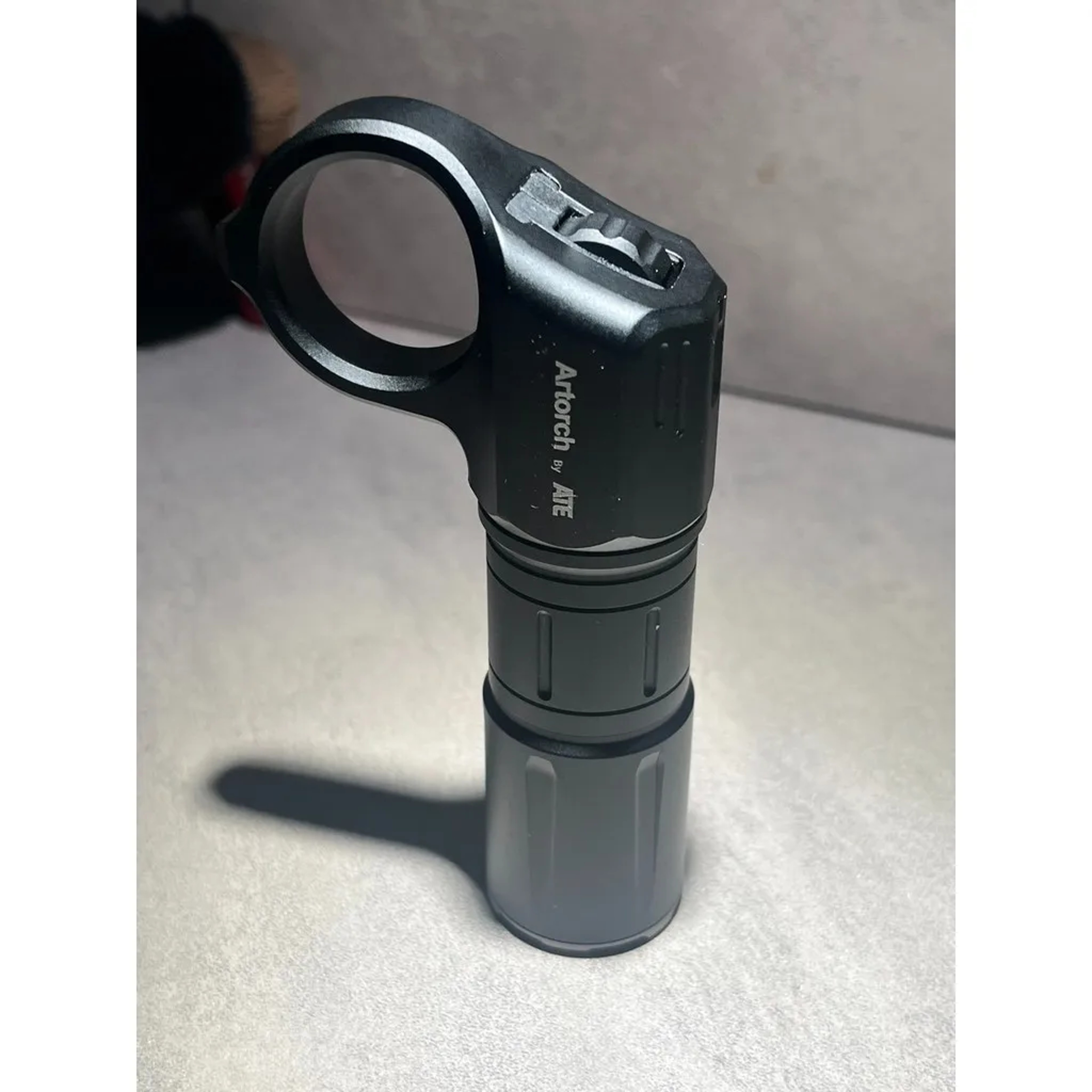 ARTORCH Compact Tactical Flashlight With Finger Ring  Glass Breaker EDC LED Light 0