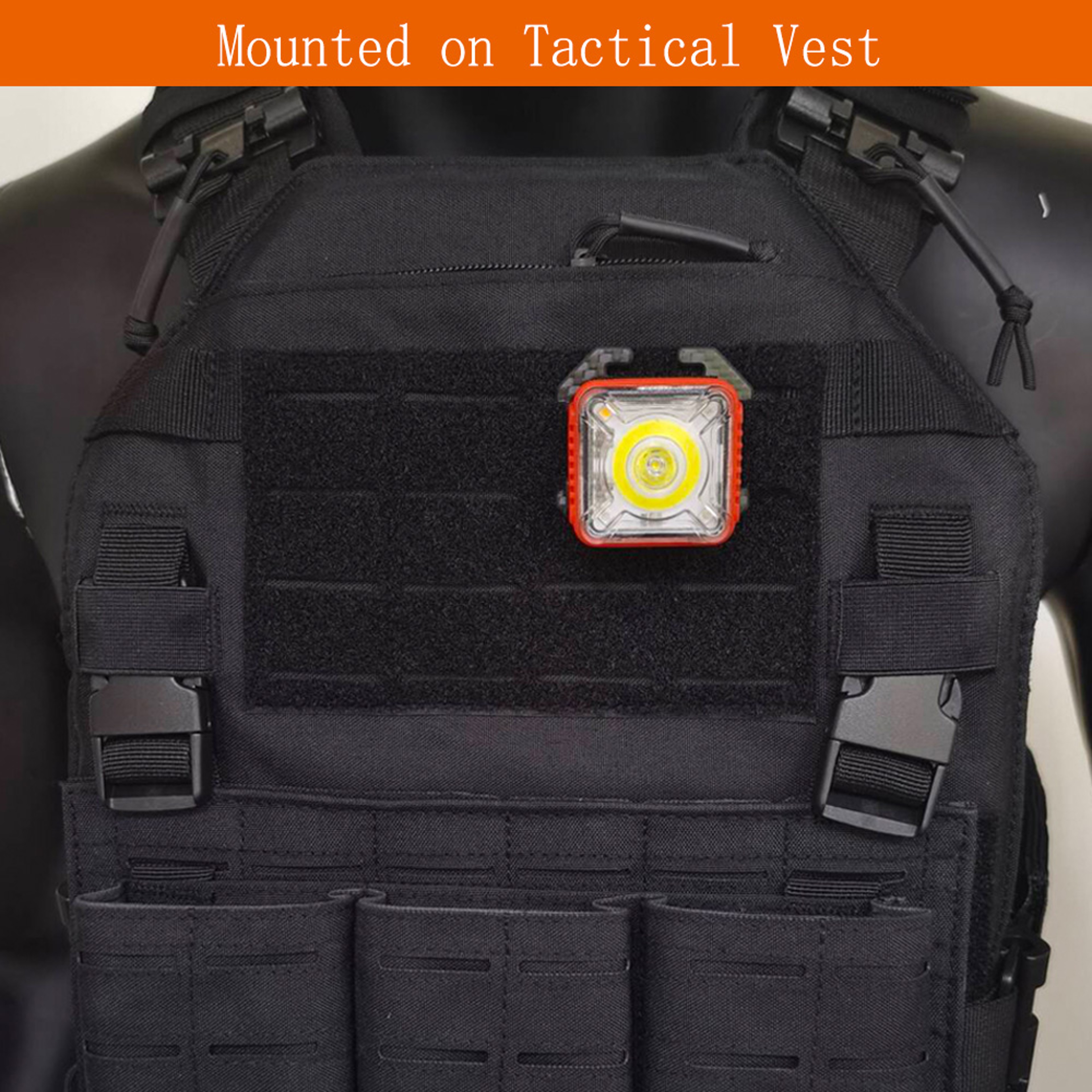 Mini Tactical Flashlight For Camping  Hiking USB Rechargeable LED Light For Molle System Backpack S 4