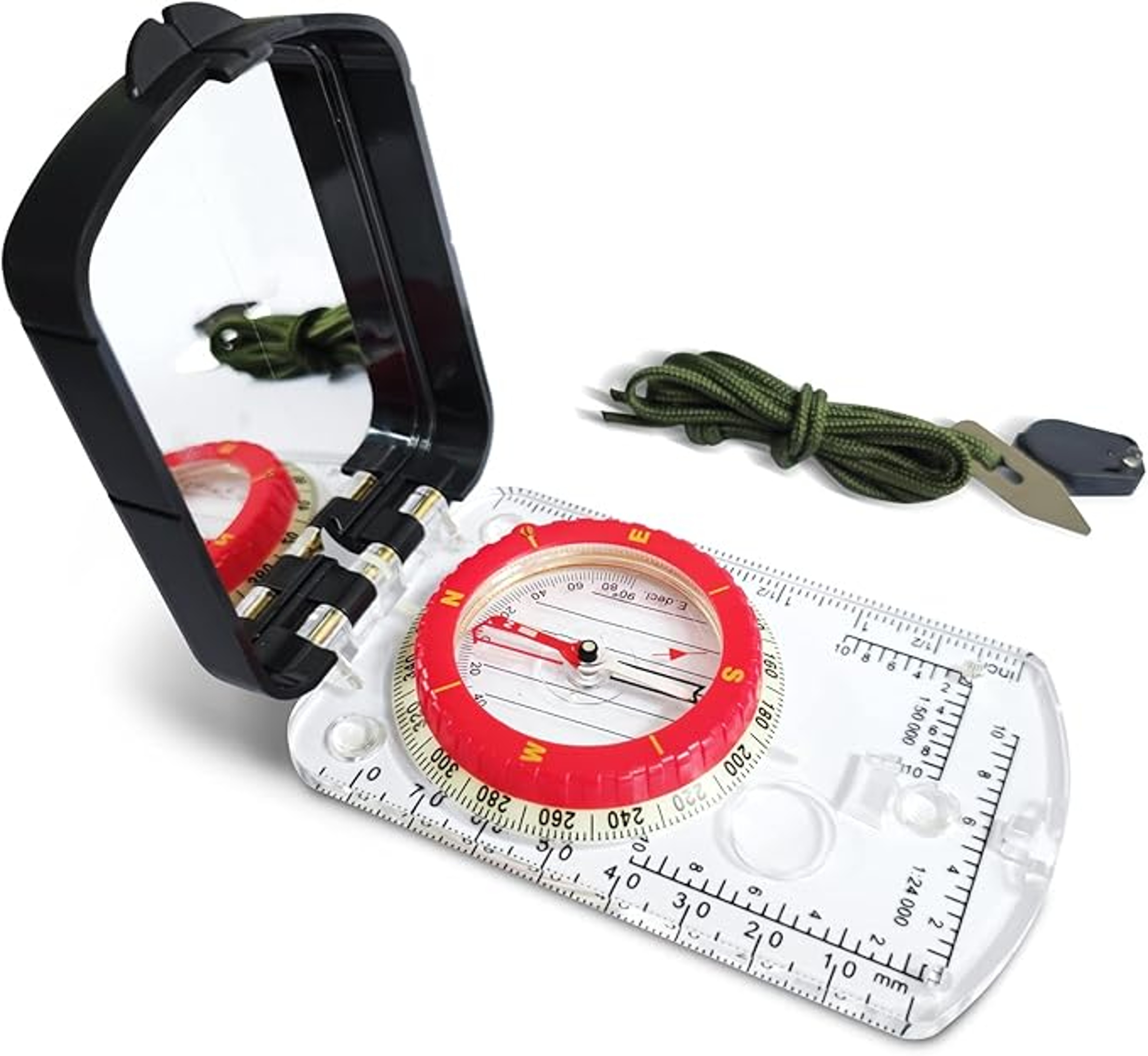 Tilt Mirror Aiming Compass with Night Light Essential Tool for Hiking, Camping & Mountaineering – view 7