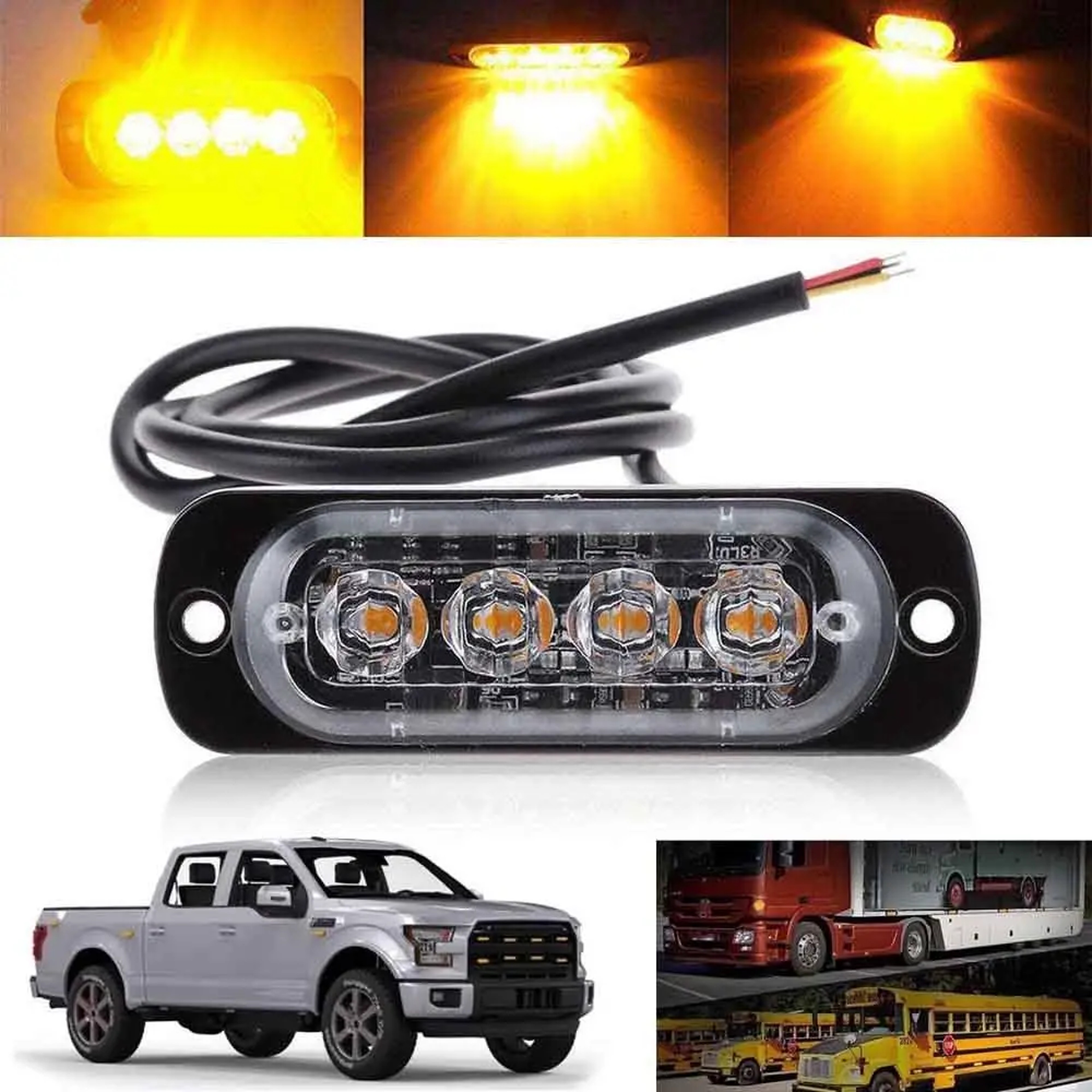 Car Strobe Light For Emergency Signals LED Warning Flashing Light For Trucks  Cars 2
