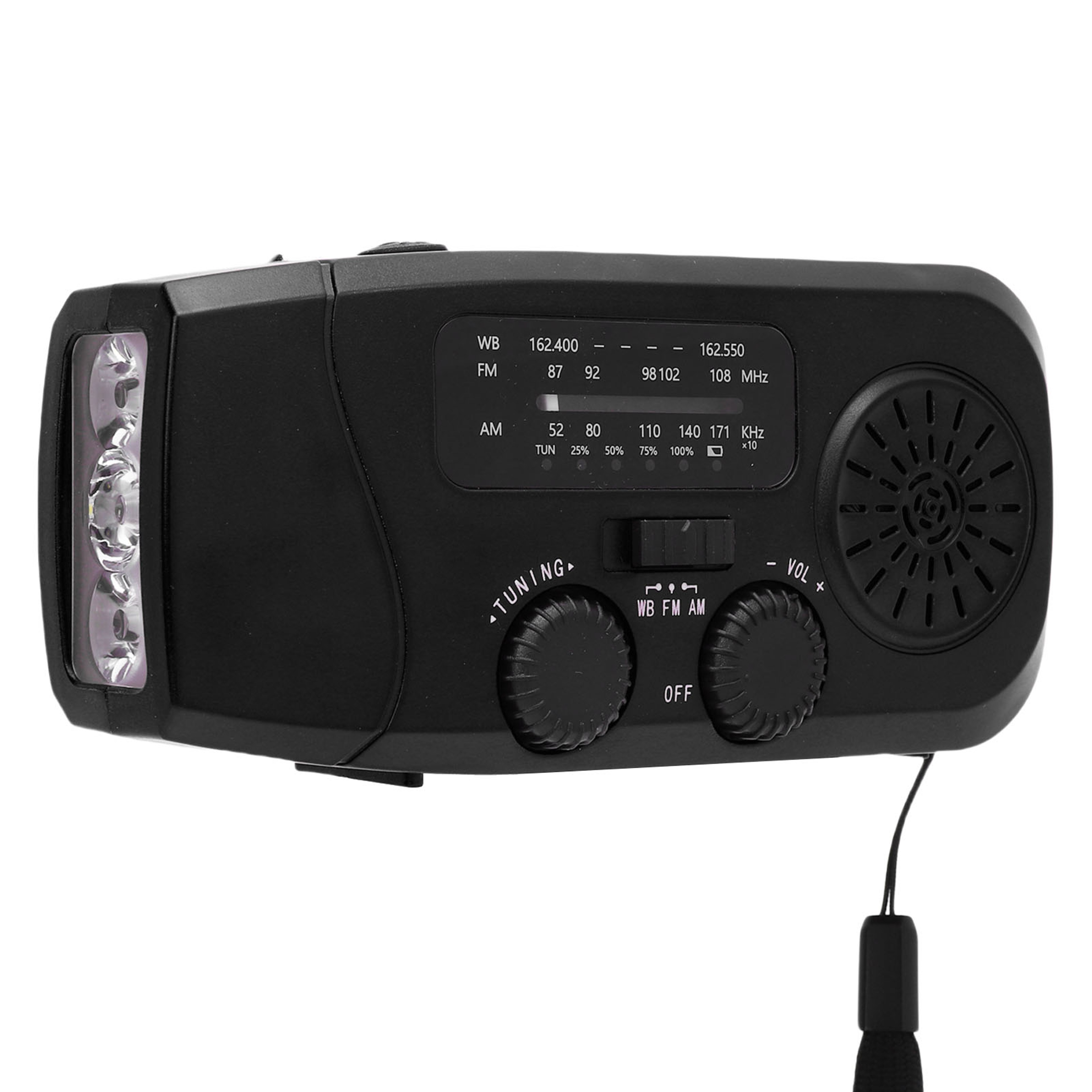 Emergency Solar Radio With Hand Crank Type C Charging Waterproof LED Flashlight For Camping And Out 5