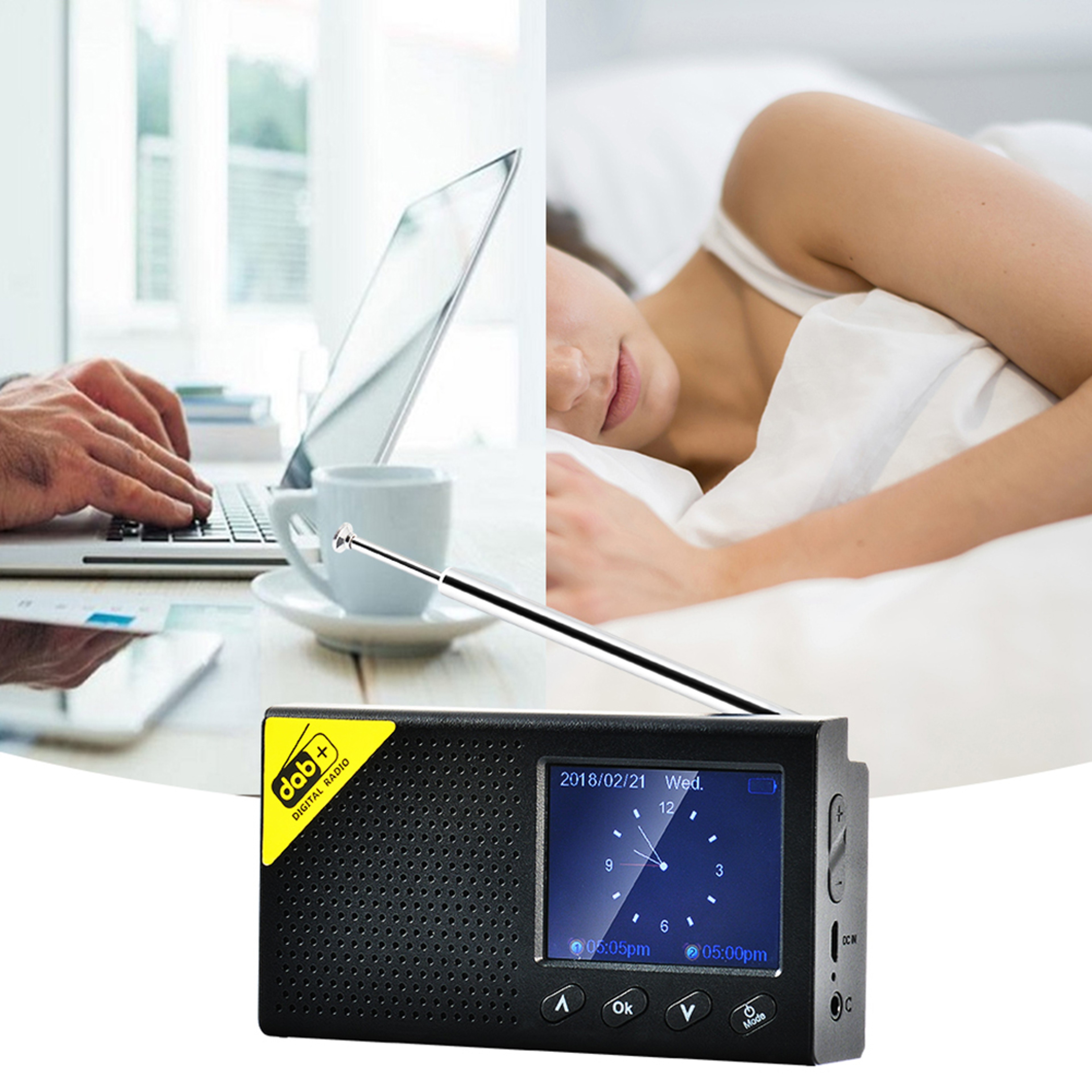 Portable LCD Display DAB Digital Radio With Bluetooth And FM Receiver Featuring Telescopic Antenna 6