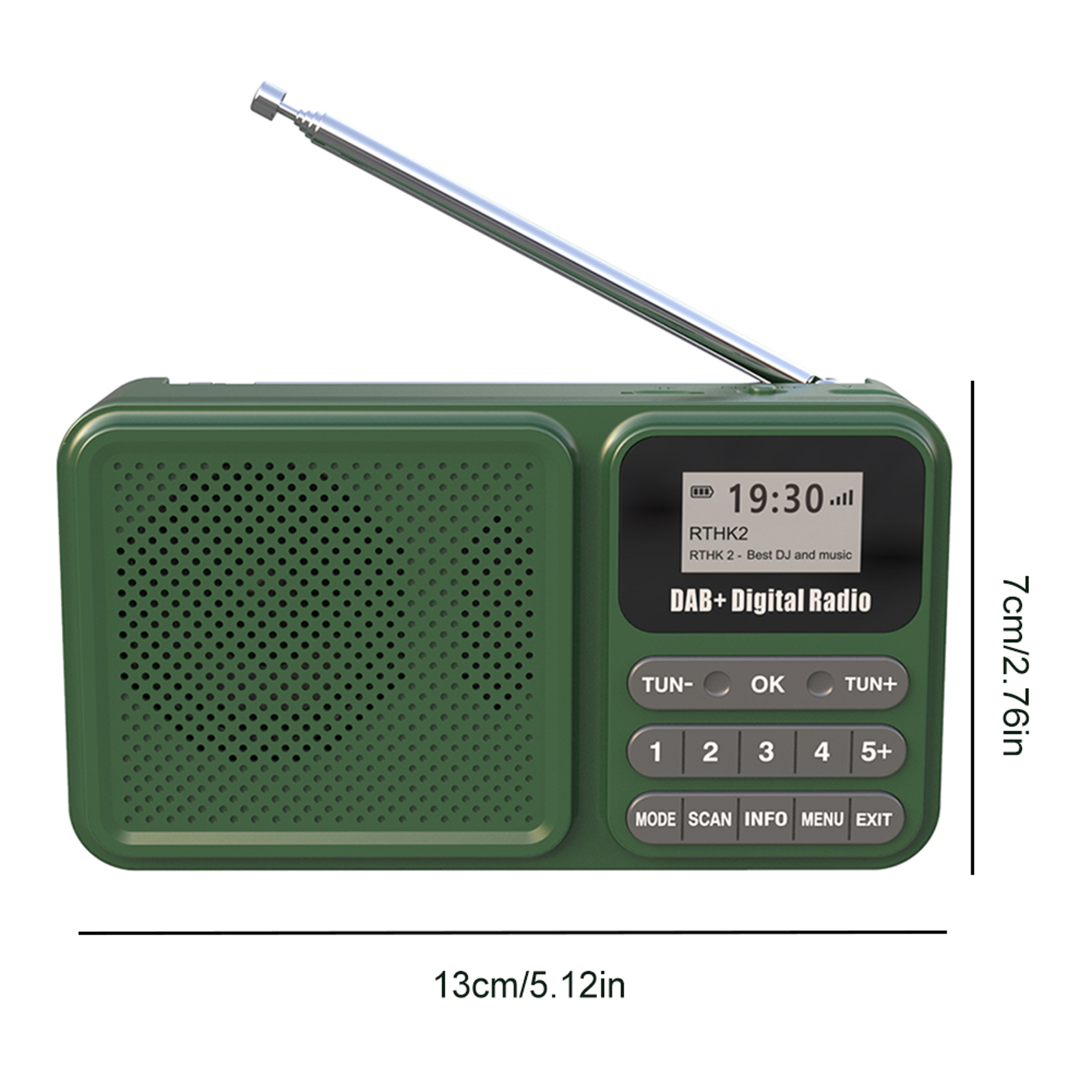 Portable Bluetooth SolarPowered DAB Radio  Wireless Speaker With TF Card  USB Playback 1