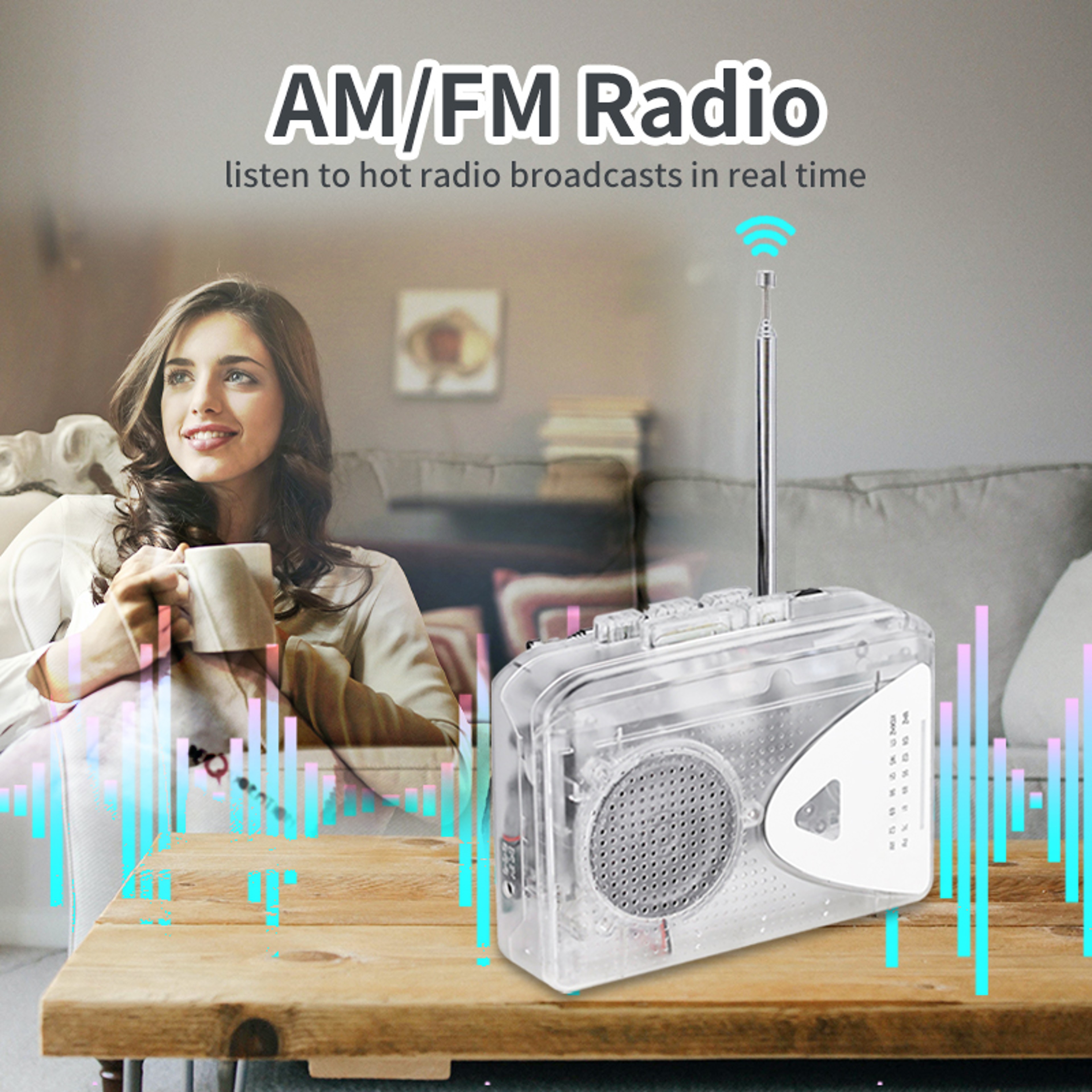 Portable Cassette Player With Radio Multiple Power Supply Methods High Quality Sound And Stereo Spe 3
