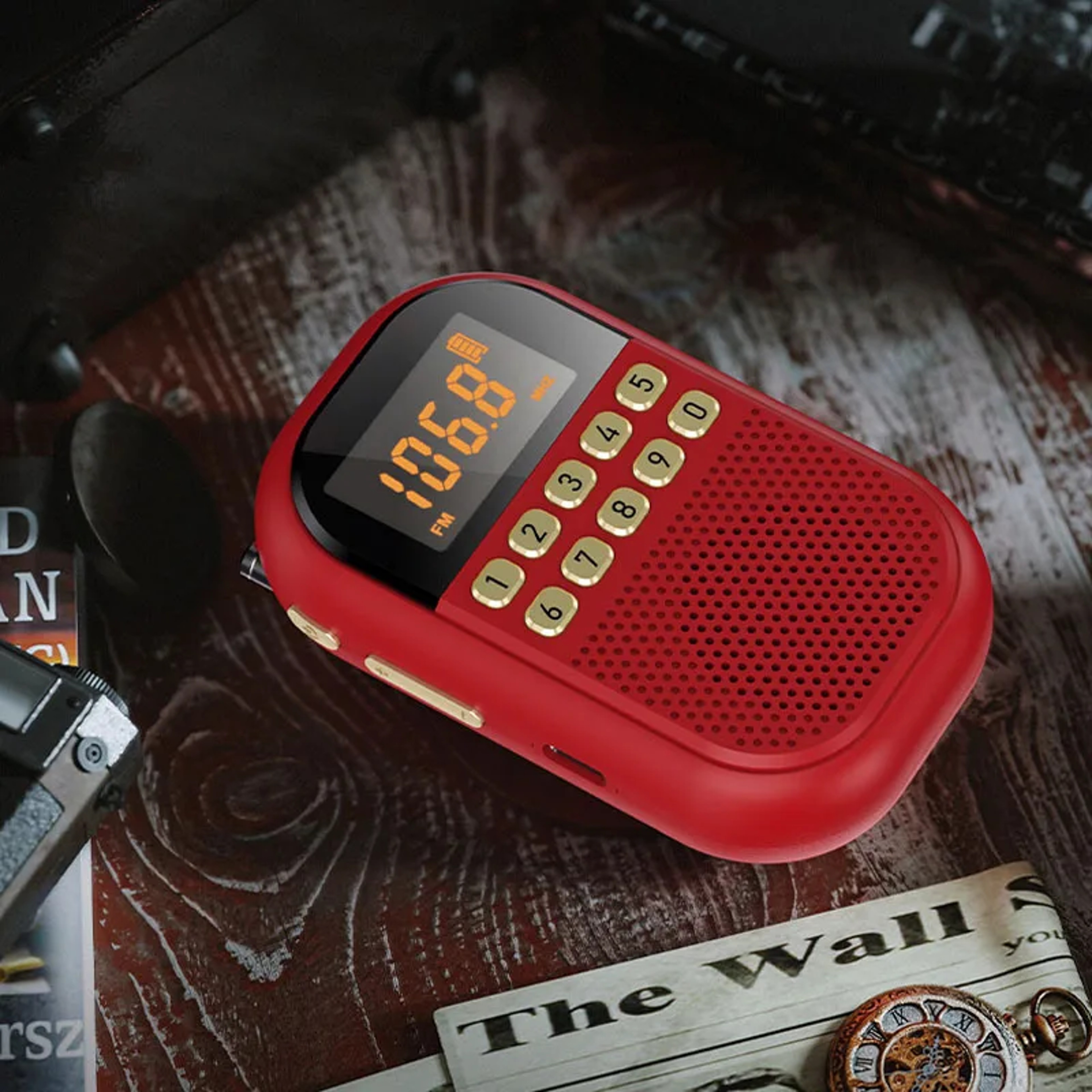 Mini Portable FM AM Radio With Bluetooth  TF Card Music Player 0
