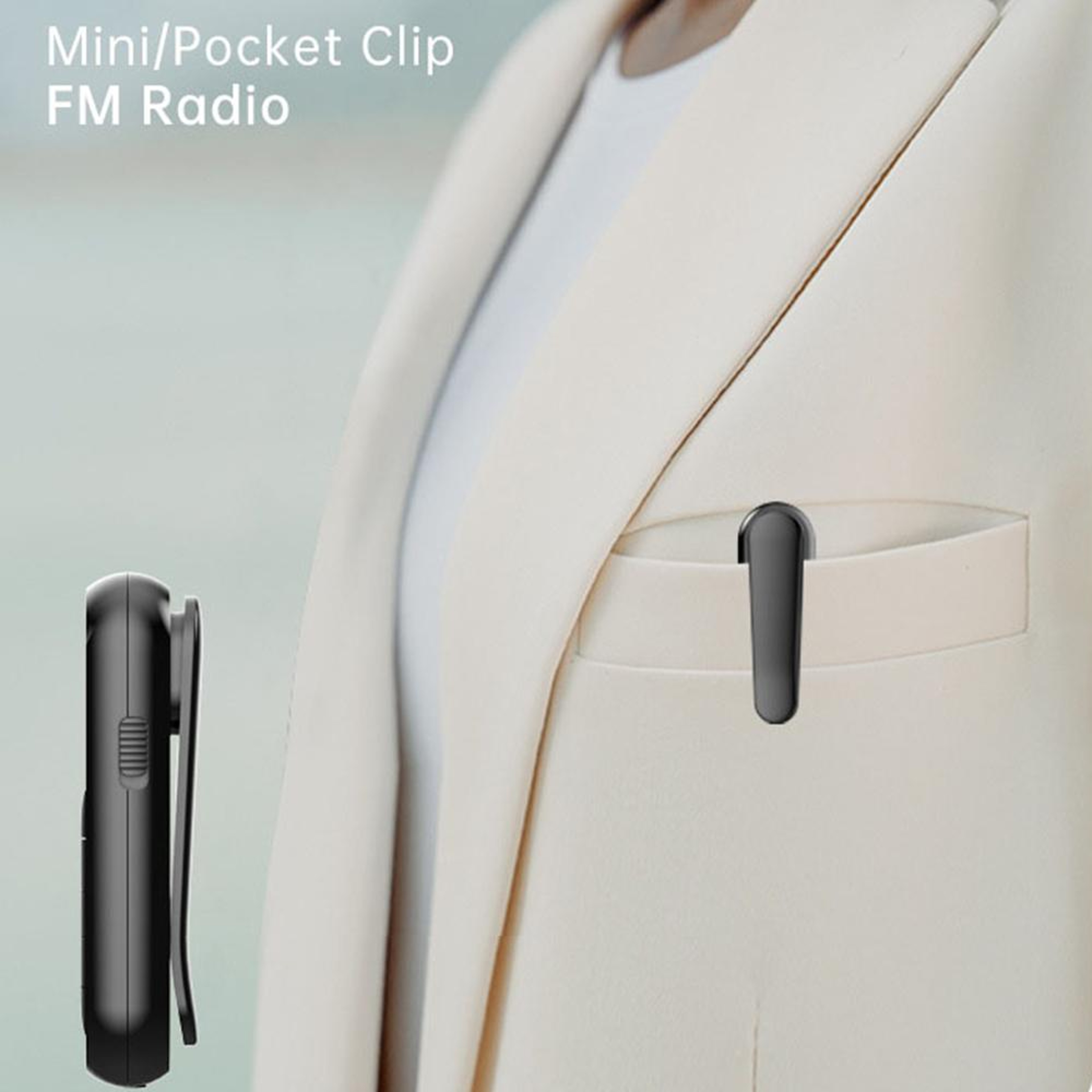 Mini Pocket FM Radio with Backlight LCD Display Rechargeable Portable Radio with Headphone Output – view 5