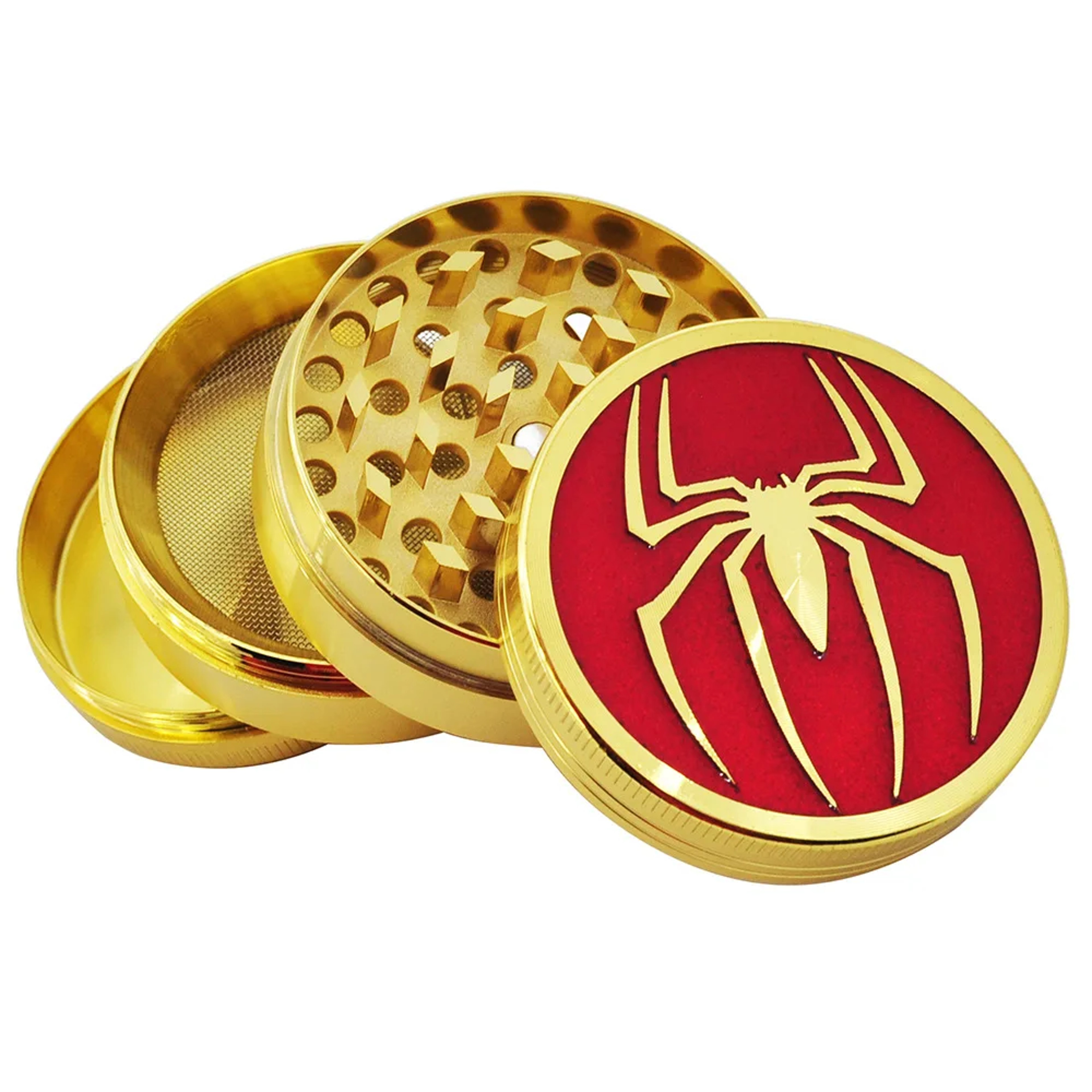 Spider Web Zinc Alloy Herb Grinder  Manual Spice Crusher 4