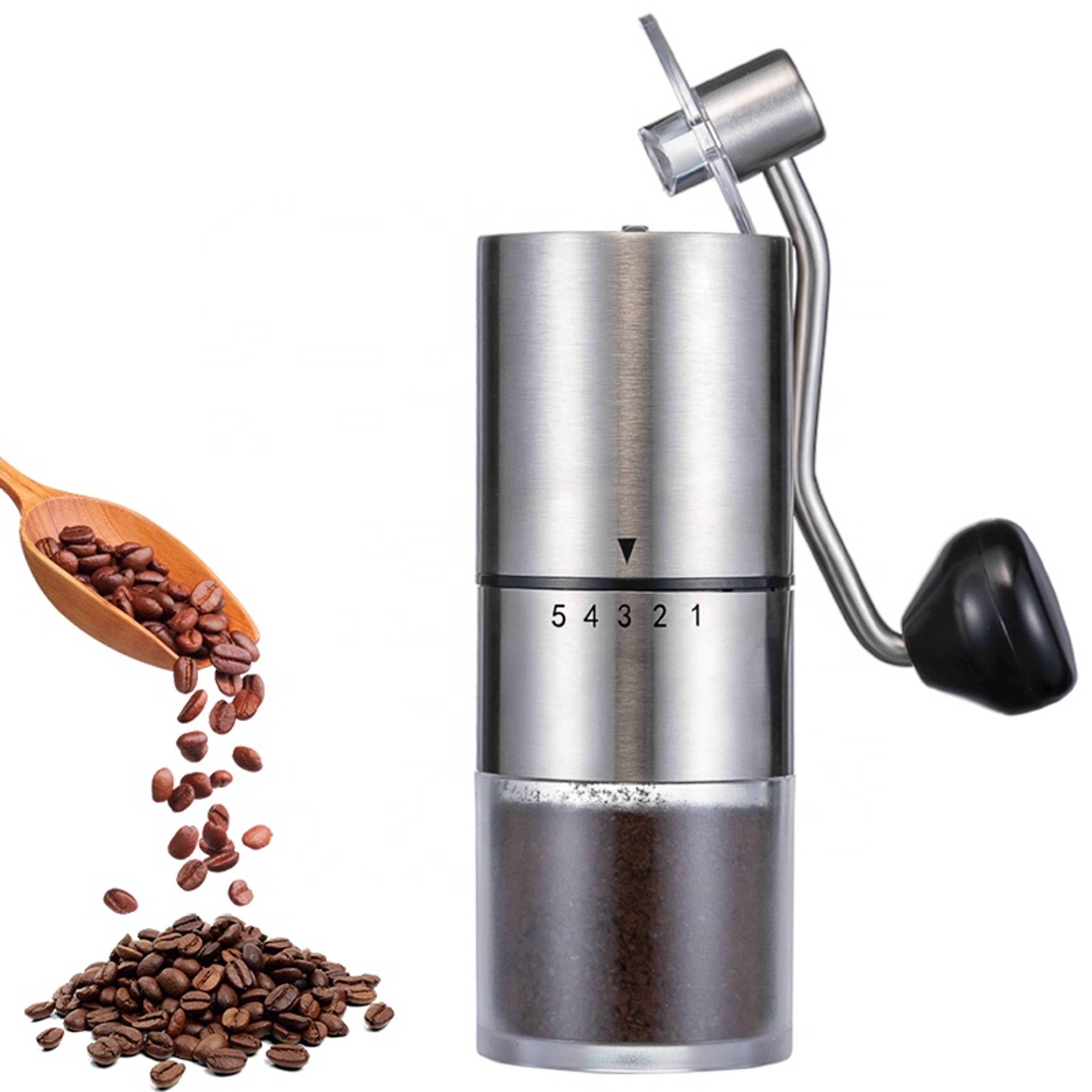 Handheld Precision Portable Manual Coffee Grinder With Adjustable Ceramic Burr 6