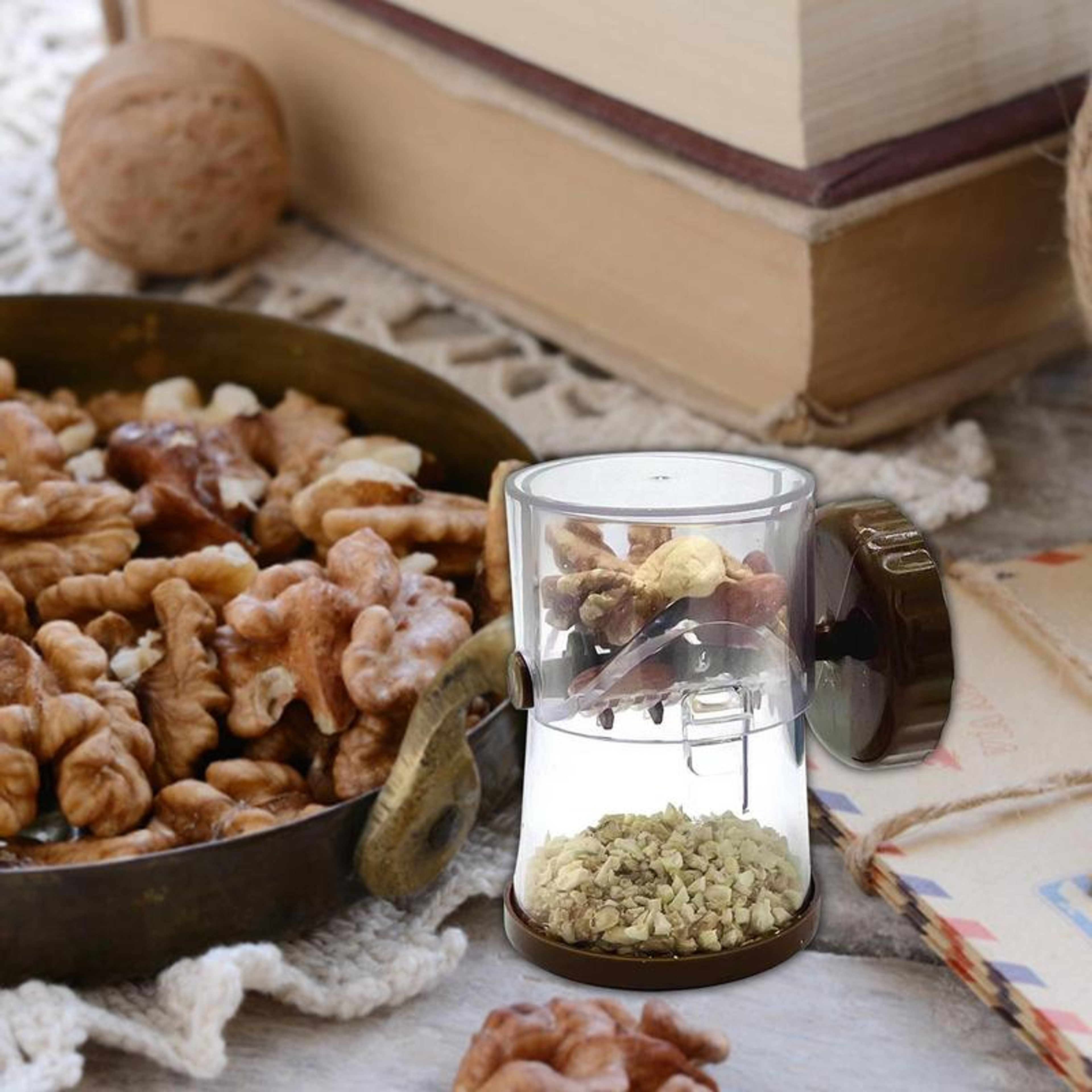 Manual Nut Chopper Hand Crank Grinder Multi Purpose Kitchen Nut Slicer For Garlic Ginger  Peanuts 1