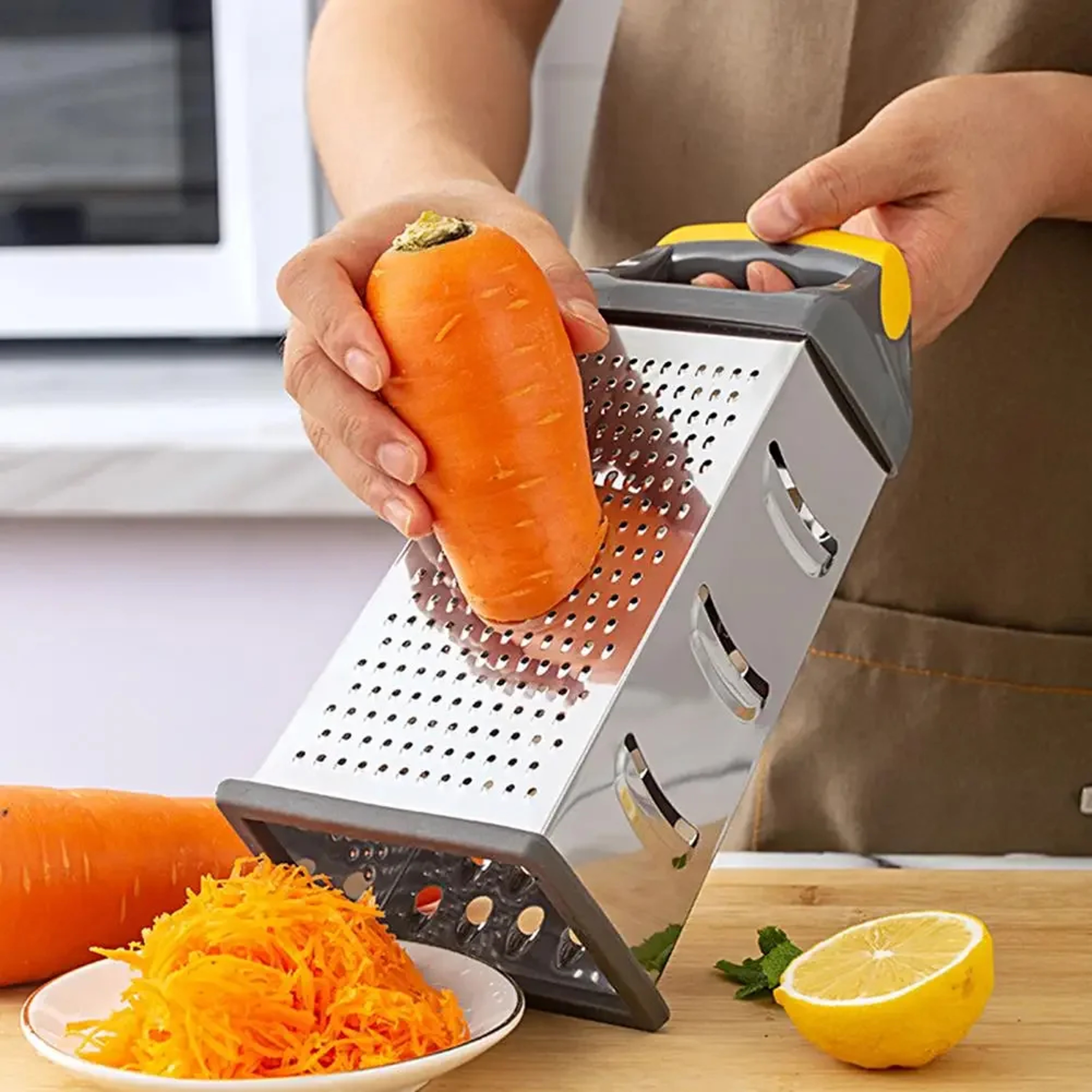 Stainless Steel Box Grater Multi Side Kitchen Grater Tool For Fast Prep 1
