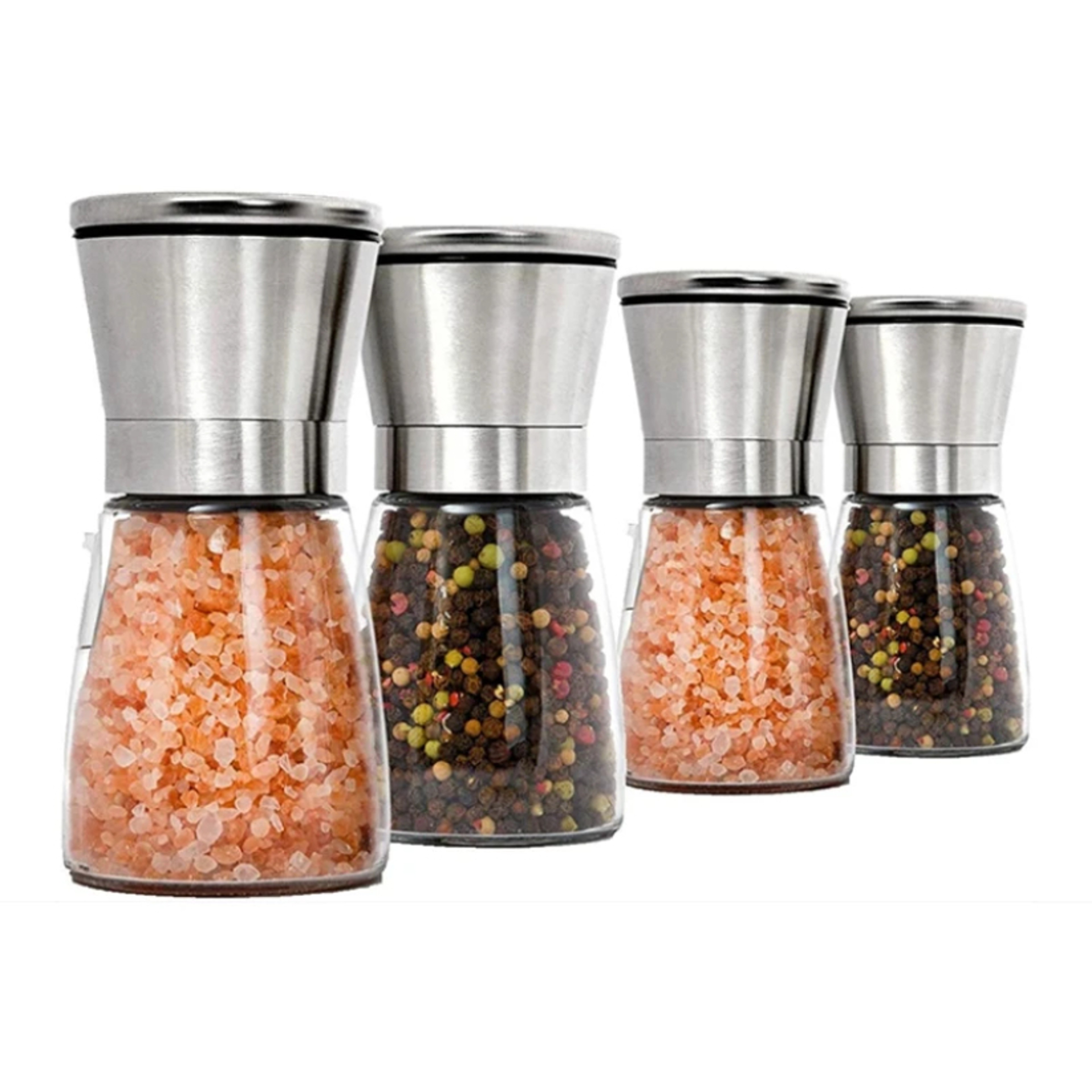 Premium Manual Salt And Pepper Grinder Set Adjustable Stainless Steel Spice Grinder For Kitchen 0