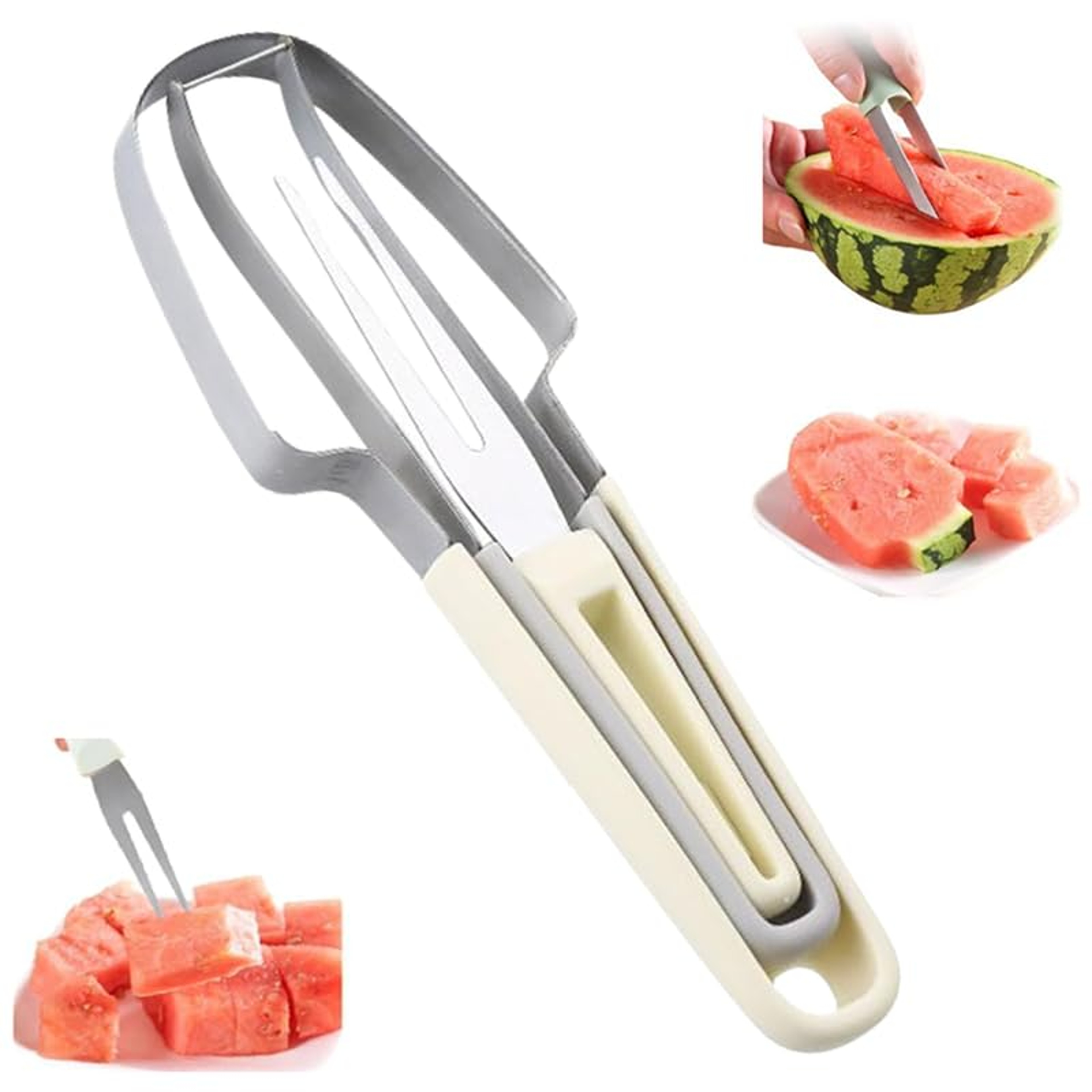Watermelon Slicer  Fruit Scooper Melon Cutter With Popsicle Mould And Fork Tool 2