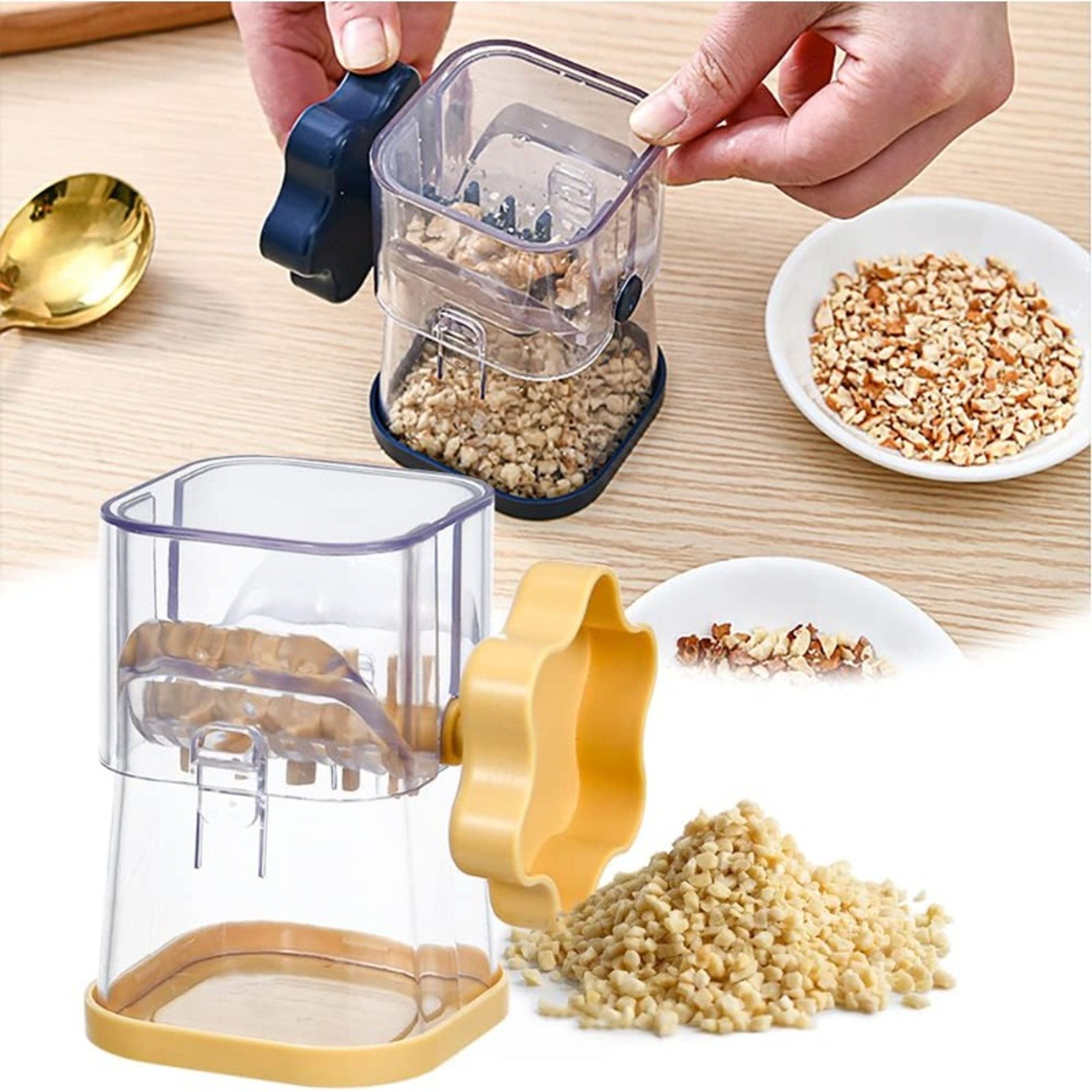 Nut Grinder  Portable Nut Chopper Efficient Hand Crank Nut Crusher For Almonds Walnuts  More 0