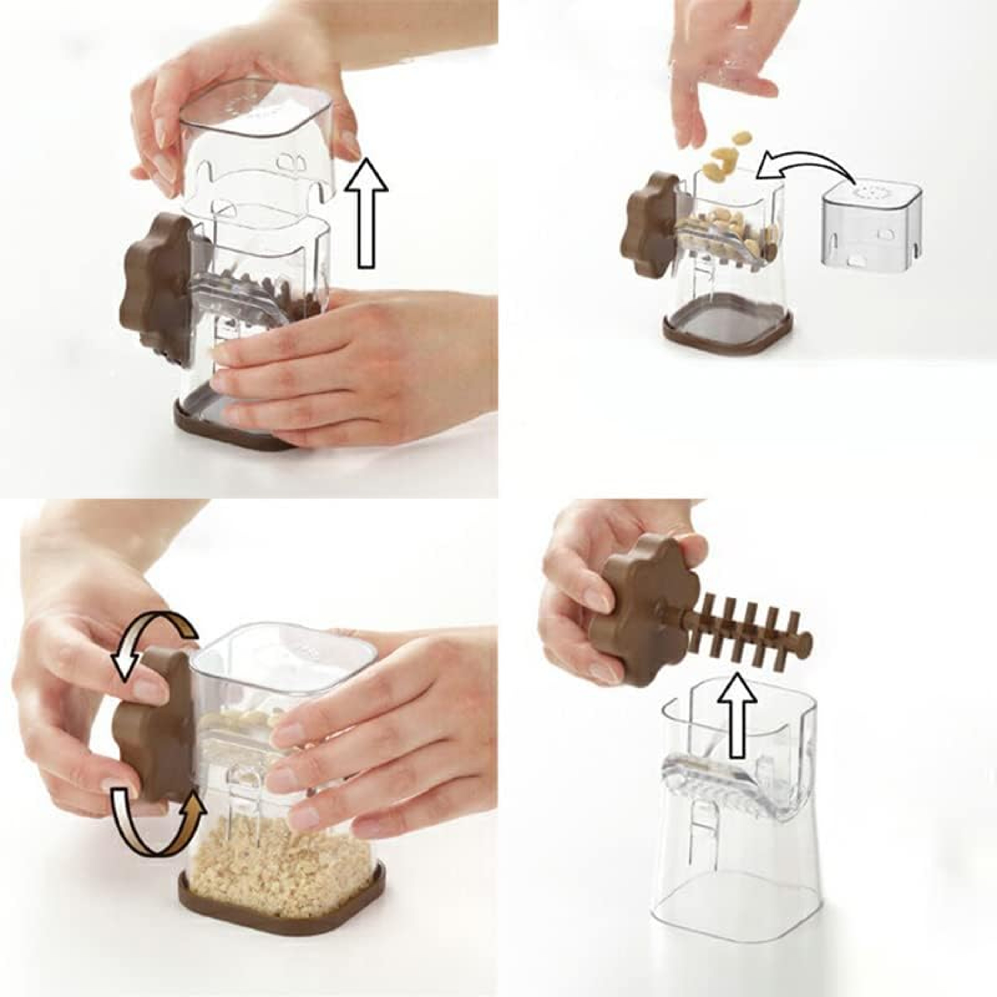 Nut Grinder  Portable Nut Chopper Efficient Hand Crank Nut Crusher For Almonds Walnuts  More 3