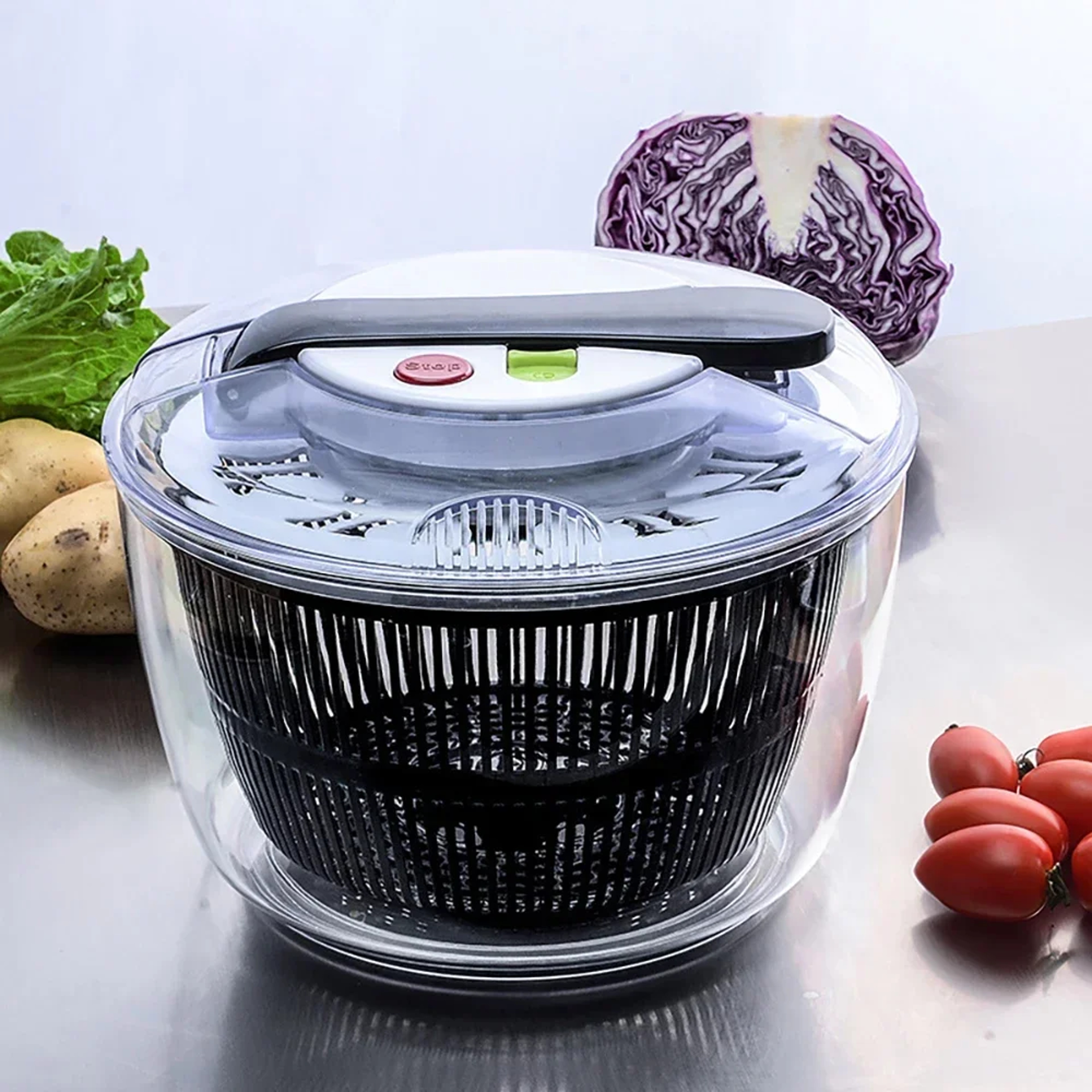Multifunction Kitchen Salad Spinner  Vegetable Washer With Efficient Lettuce Dryer  Vegetable Dehyd 4