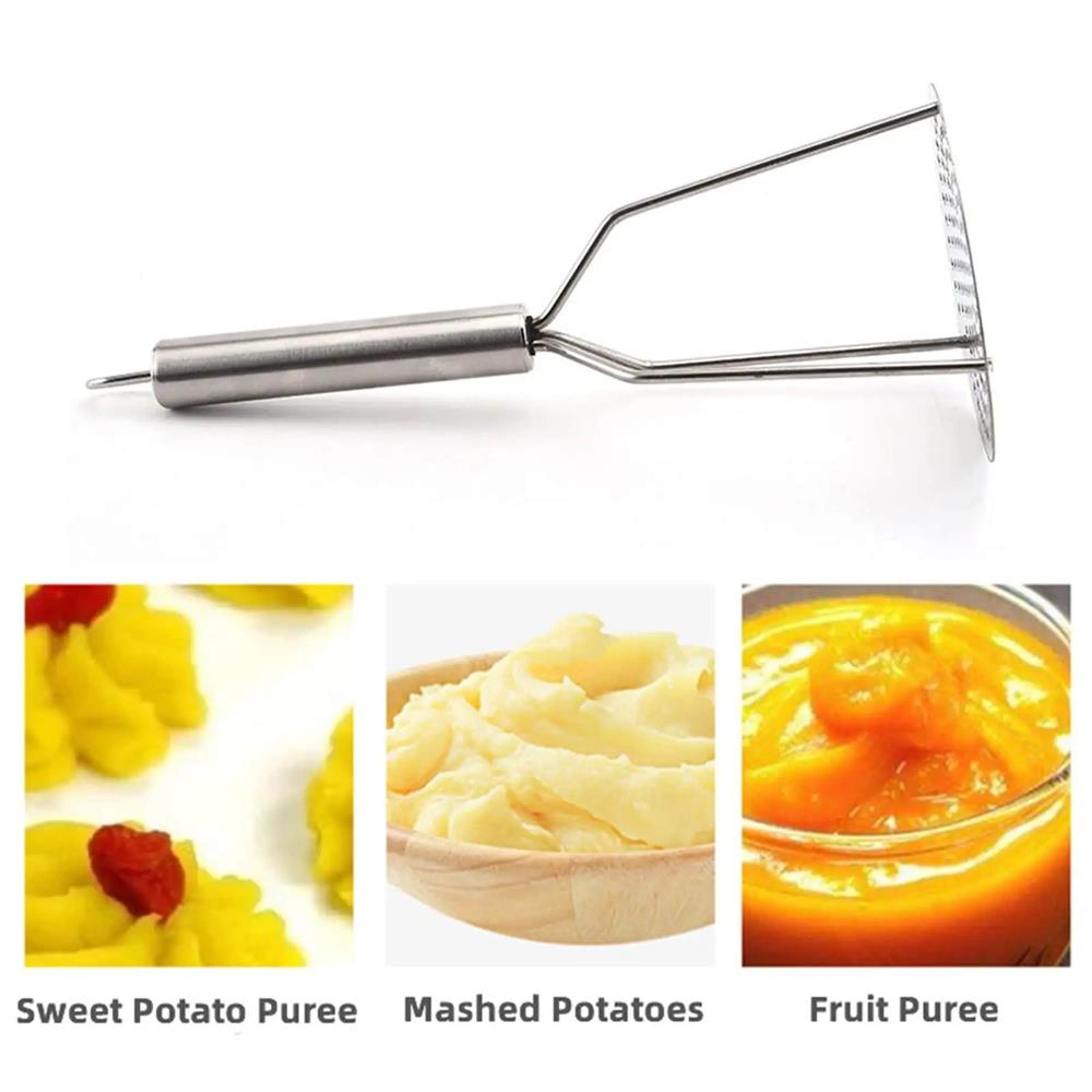 Potato Masher  Vegetable Fruit Crusher Manual Kitchen Tool For Smooth Mashed Potatoes 2