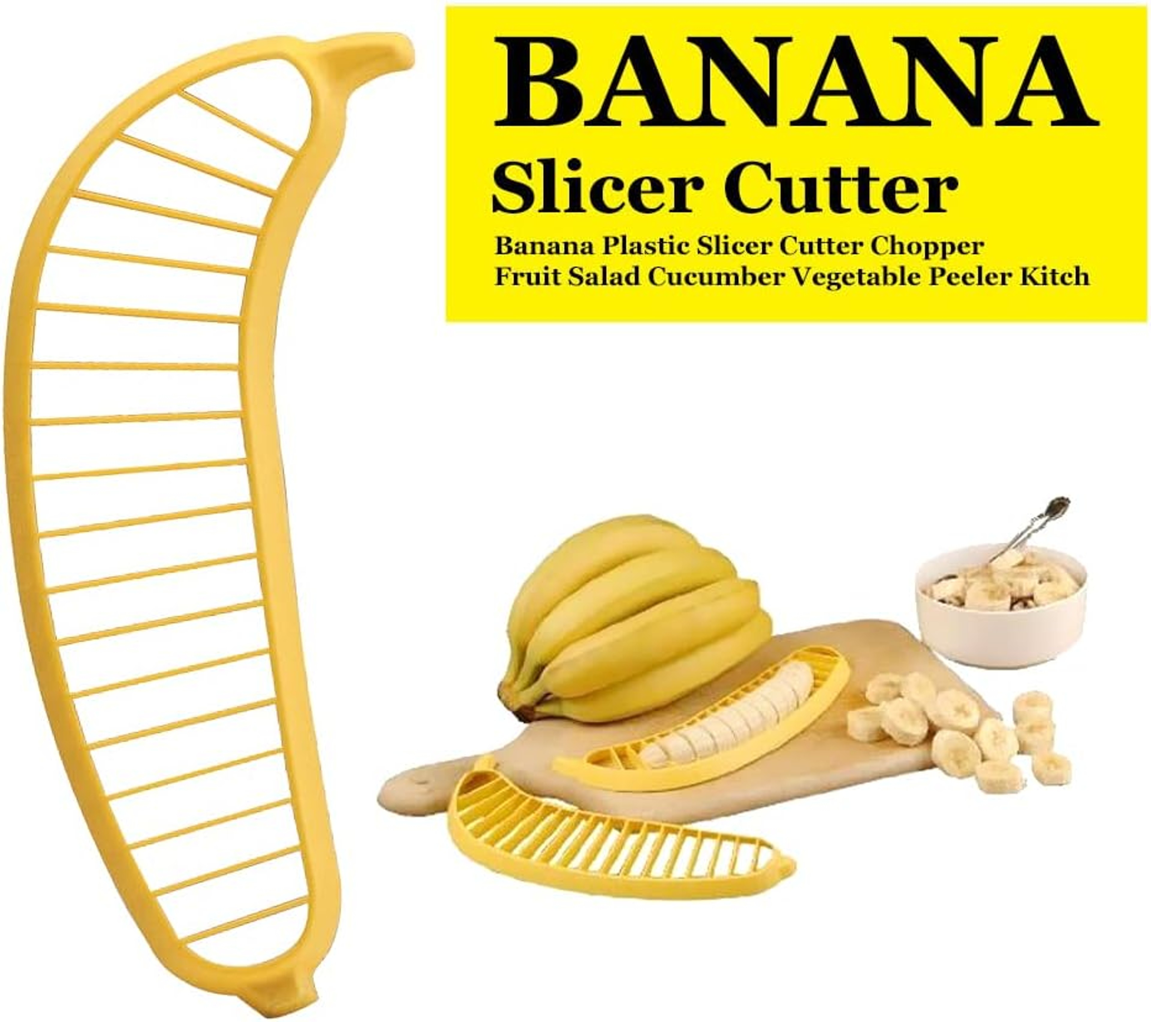 Banana Slicer  Cutter Quick Uniform Fruit Slicer For Salads And Snacks 4