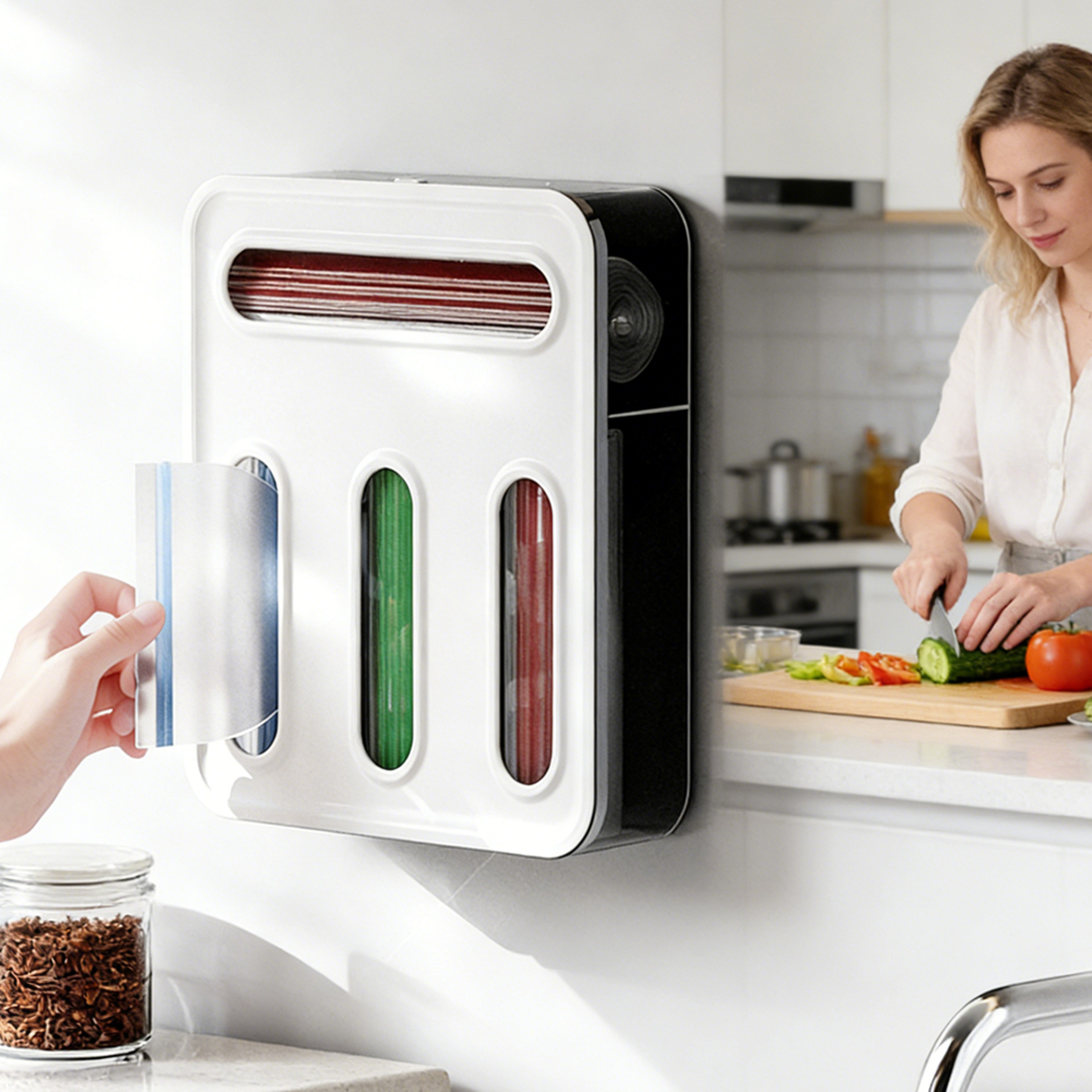 Compact Kitchen Storage Organizer Box Reusable Food Storage Container For Pantry  Home Organization 2