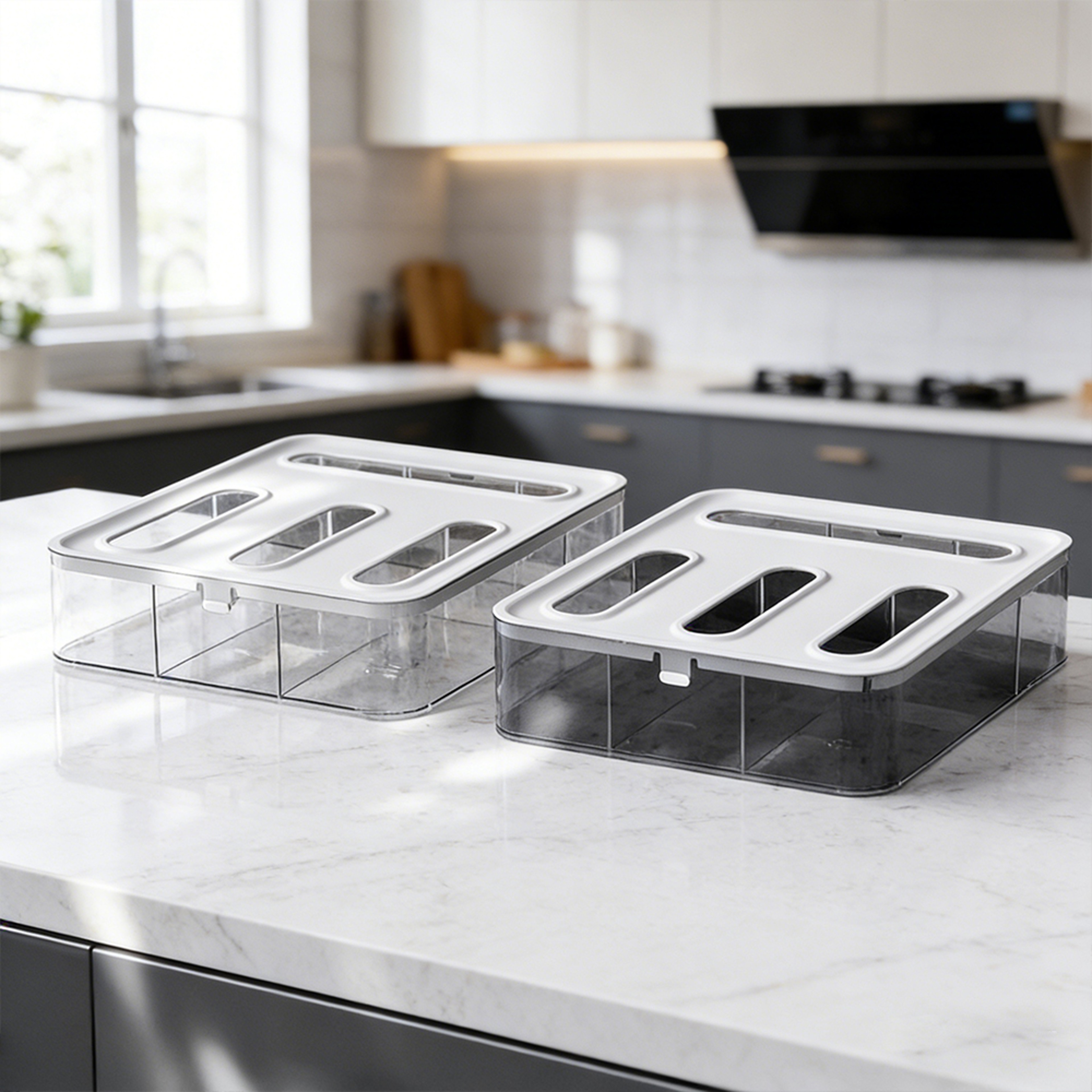 Compact Kitchen Storage Organizer Box Reusable Food Storage Container For Pantry  Home Organization 5