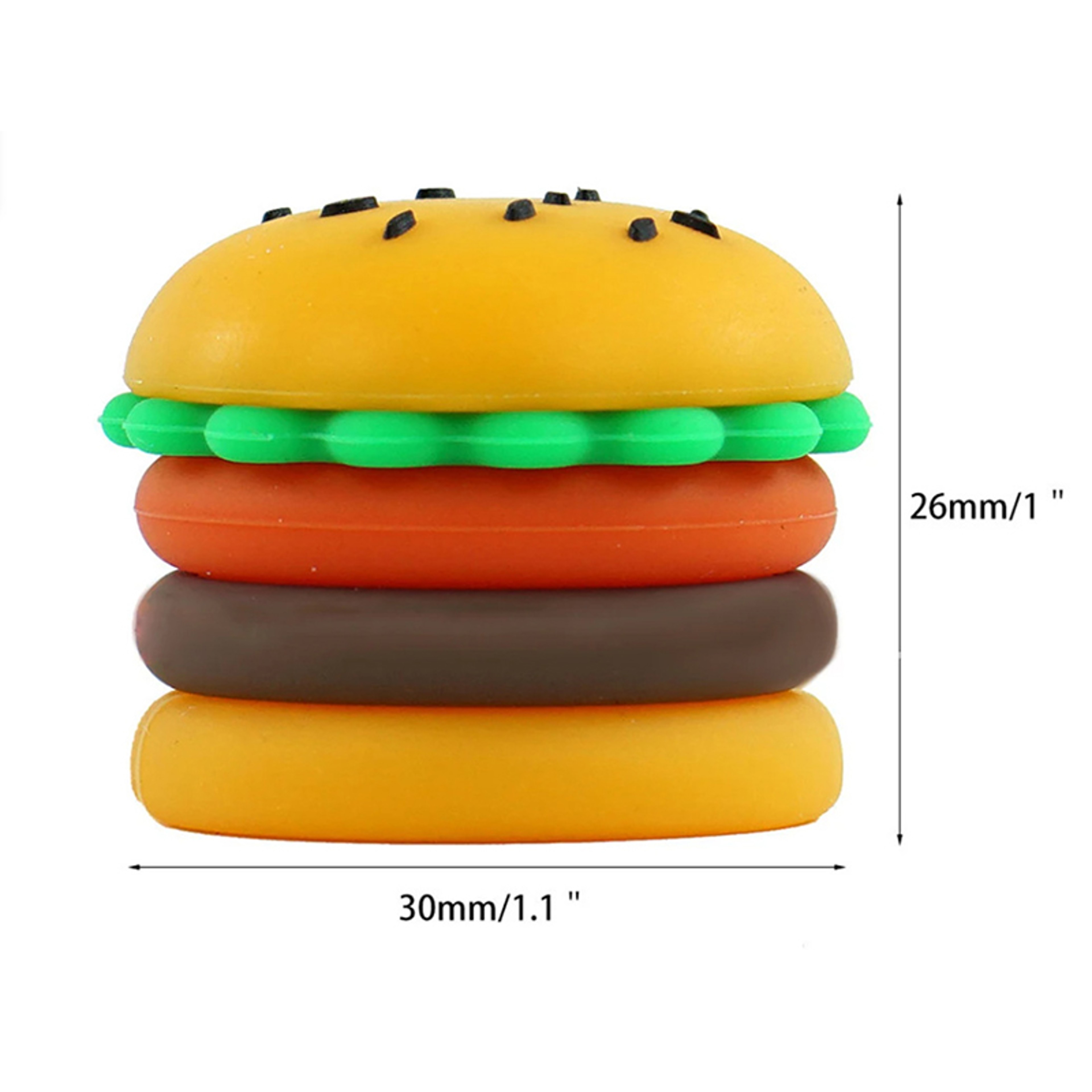 Portable Silicone Wax Container Hamburger Shape Wax Storage Box 4